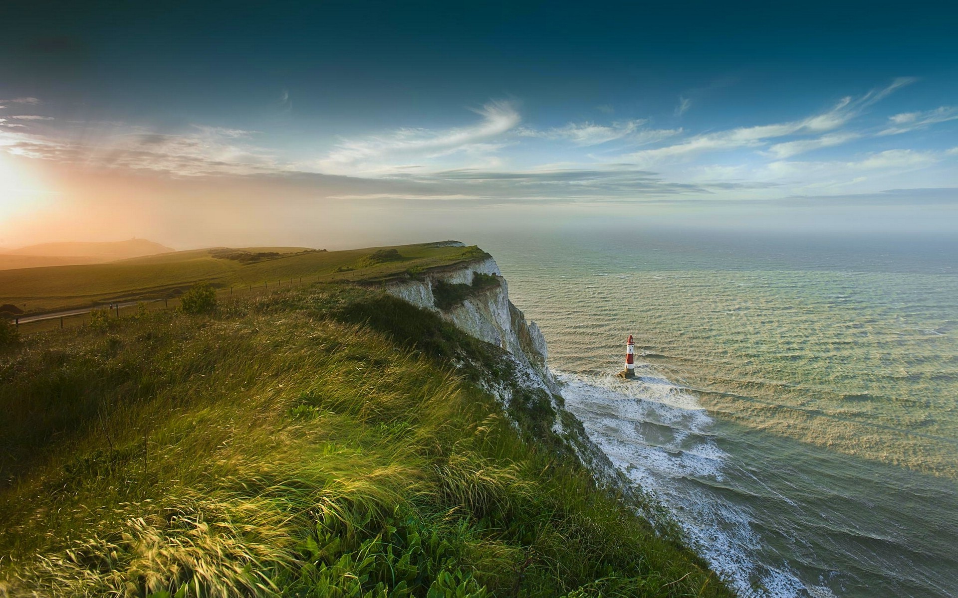 Sunrise At Lighthouse Wallpapers