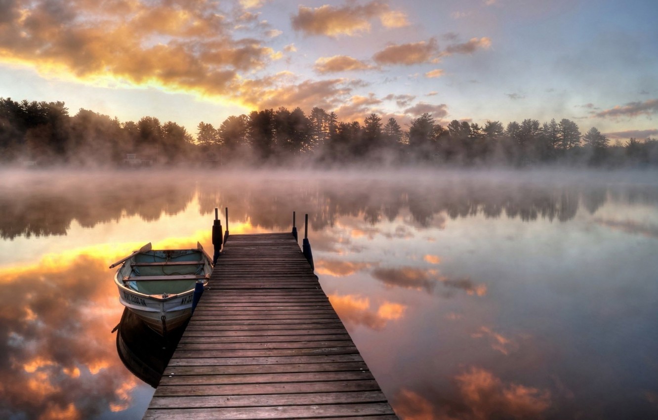 Sunrise Reflection On Lake Wallpapers