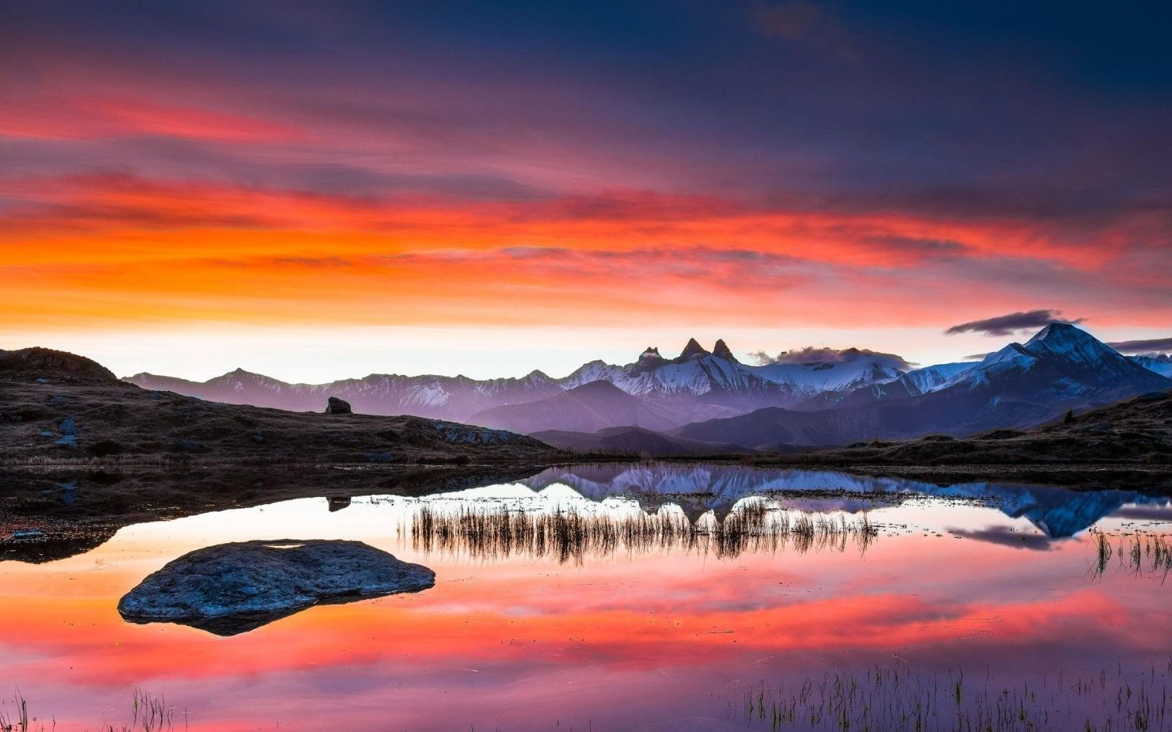 Sunrise Reflection On Lake Wallpapers