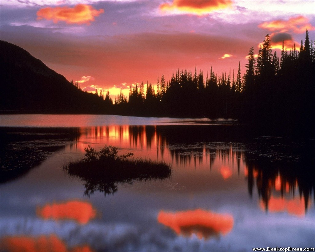 Sunrise Reflection On Lake Wallpapers