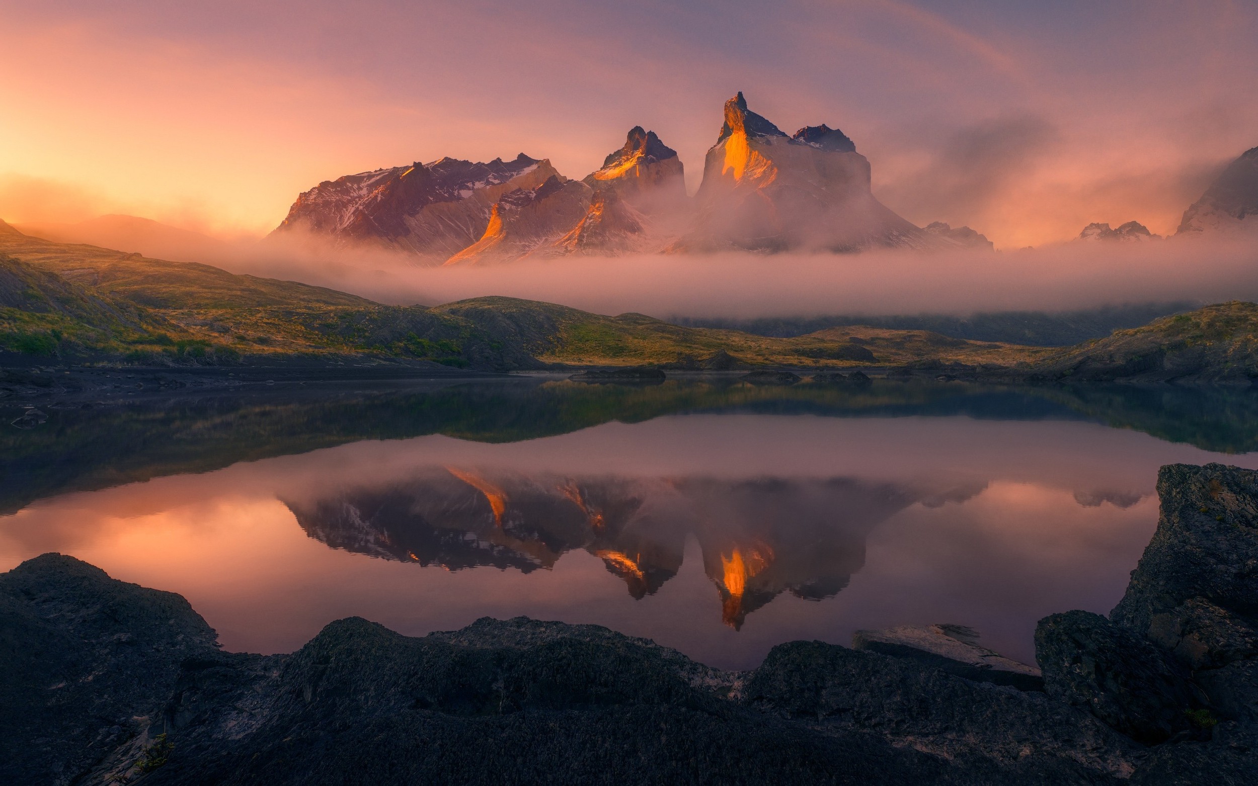 Sunrise Reflection On Lake Wallpapers