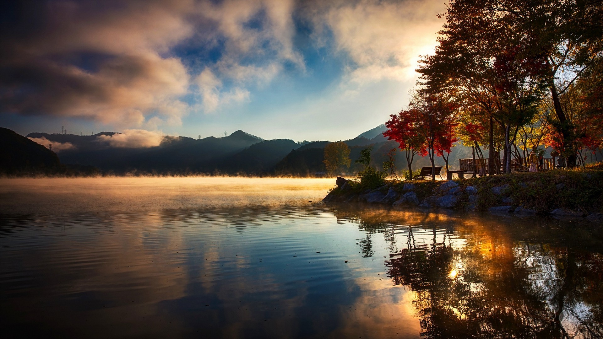 Sunrise Reflection On Lake Wallpapers