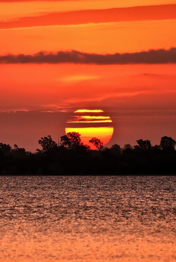 Sunset And Horizon Orange Reflection Wallpapers