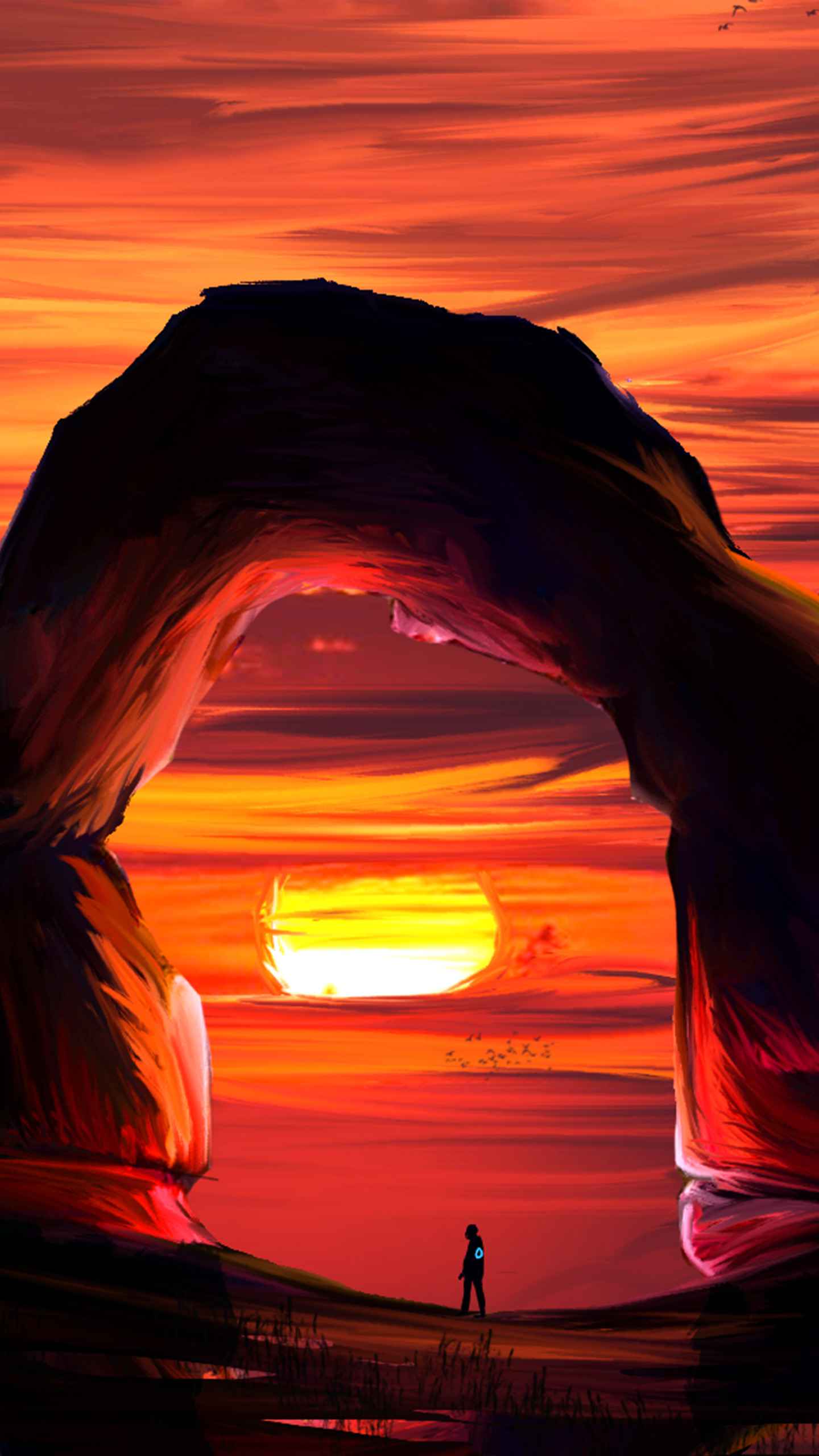 Sunset In Volcano Desert Wallpapers