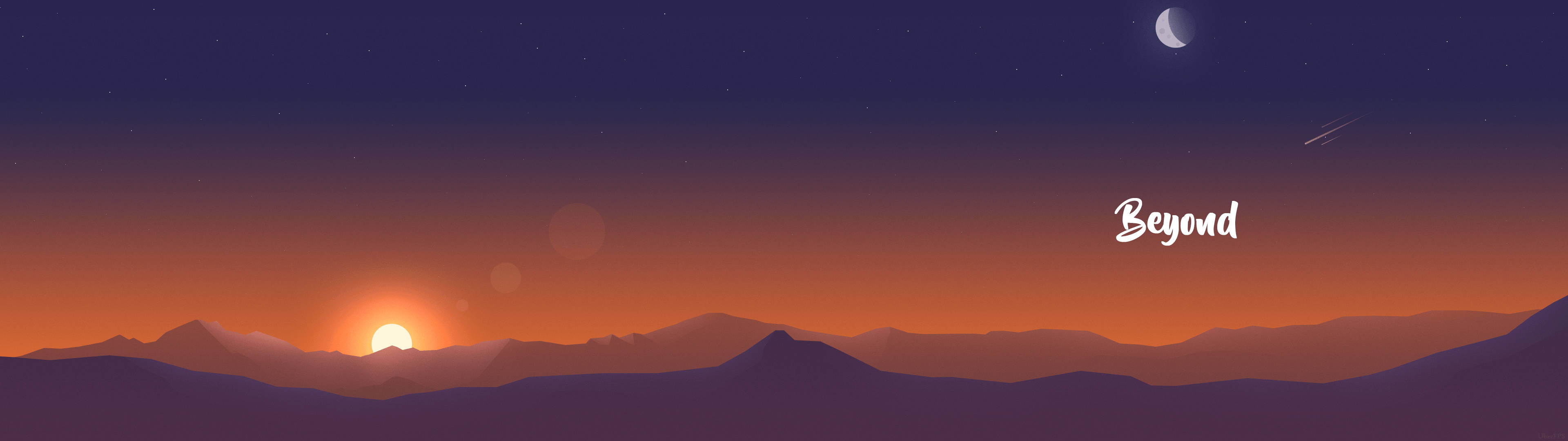 Sunset Over Mountains City Wallpapers