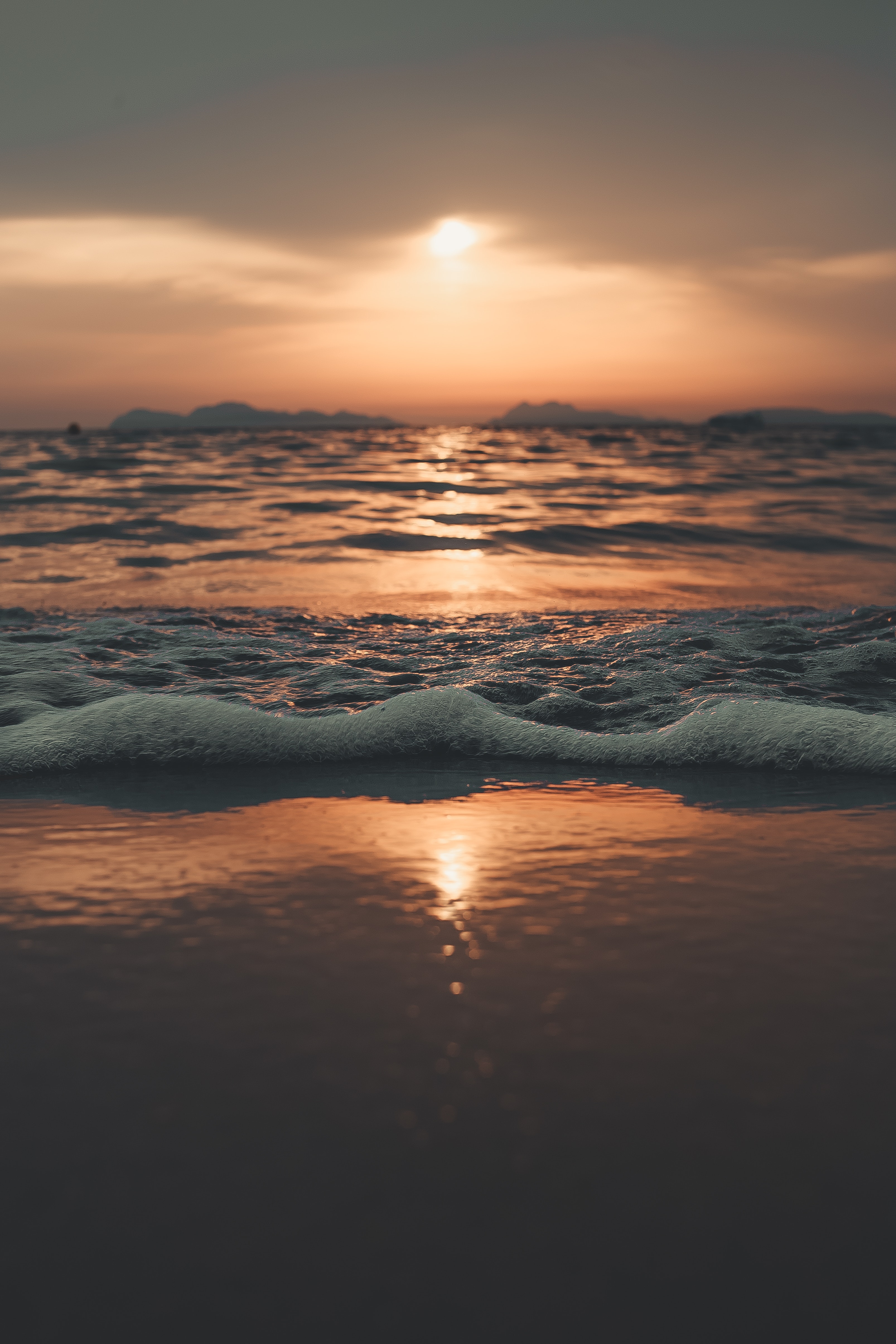 Sunset Over River In The Evening Wallpapers