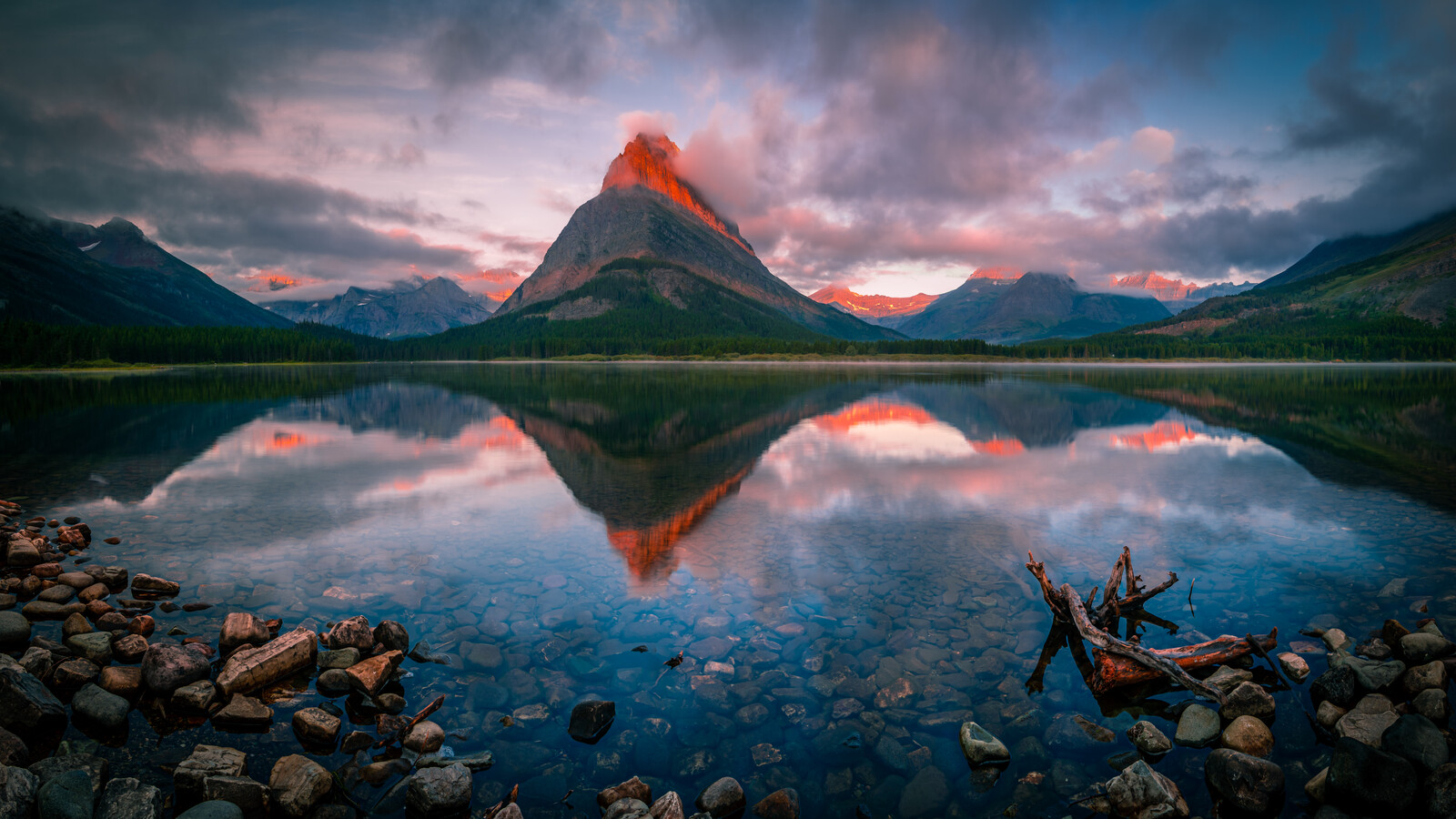 Surreal Mountain Landscape Lake 4K Wallpapers