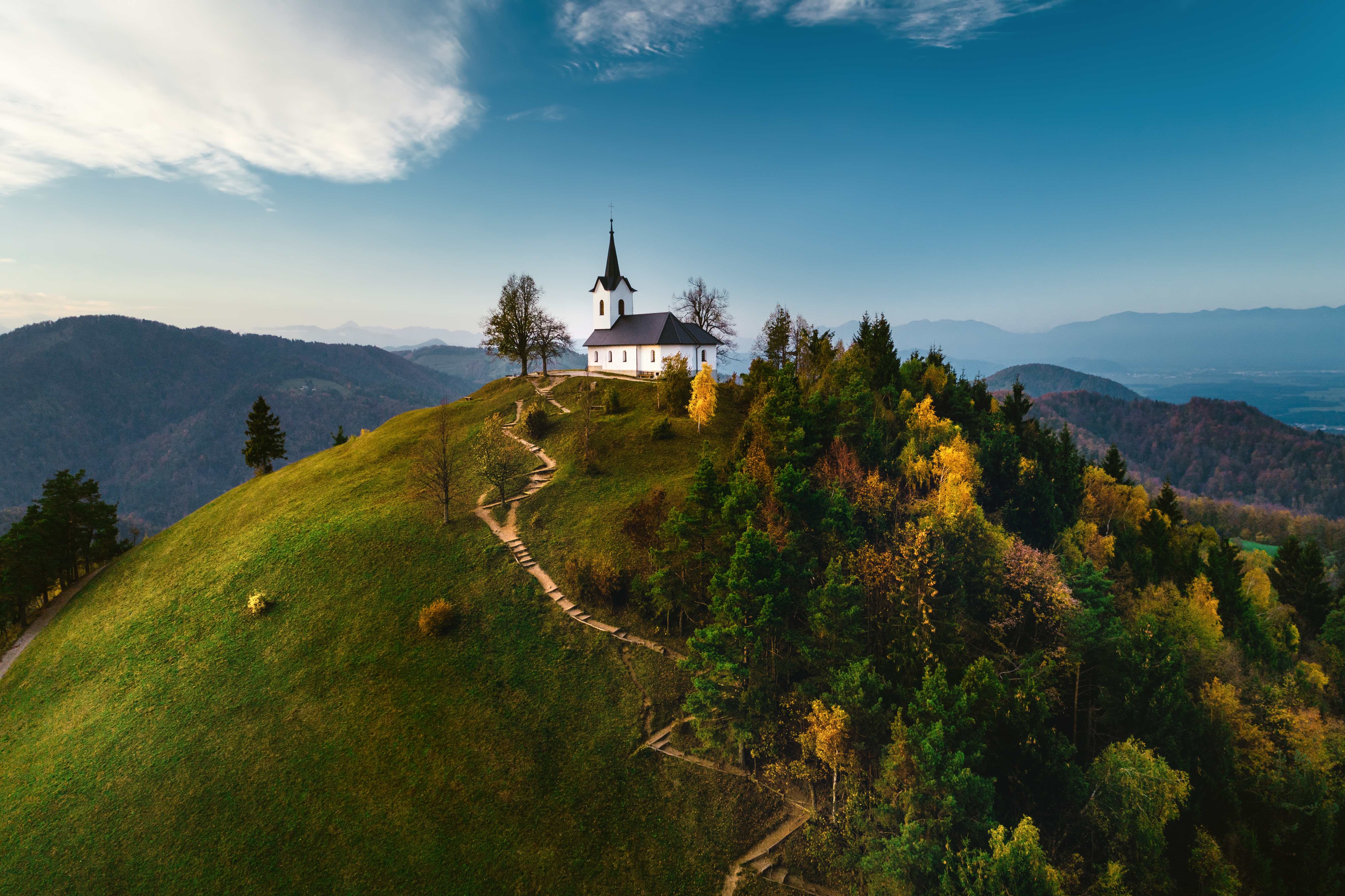 The Sv. Jakob Hill In The Polhov Gradec Hill Range Wallpapers