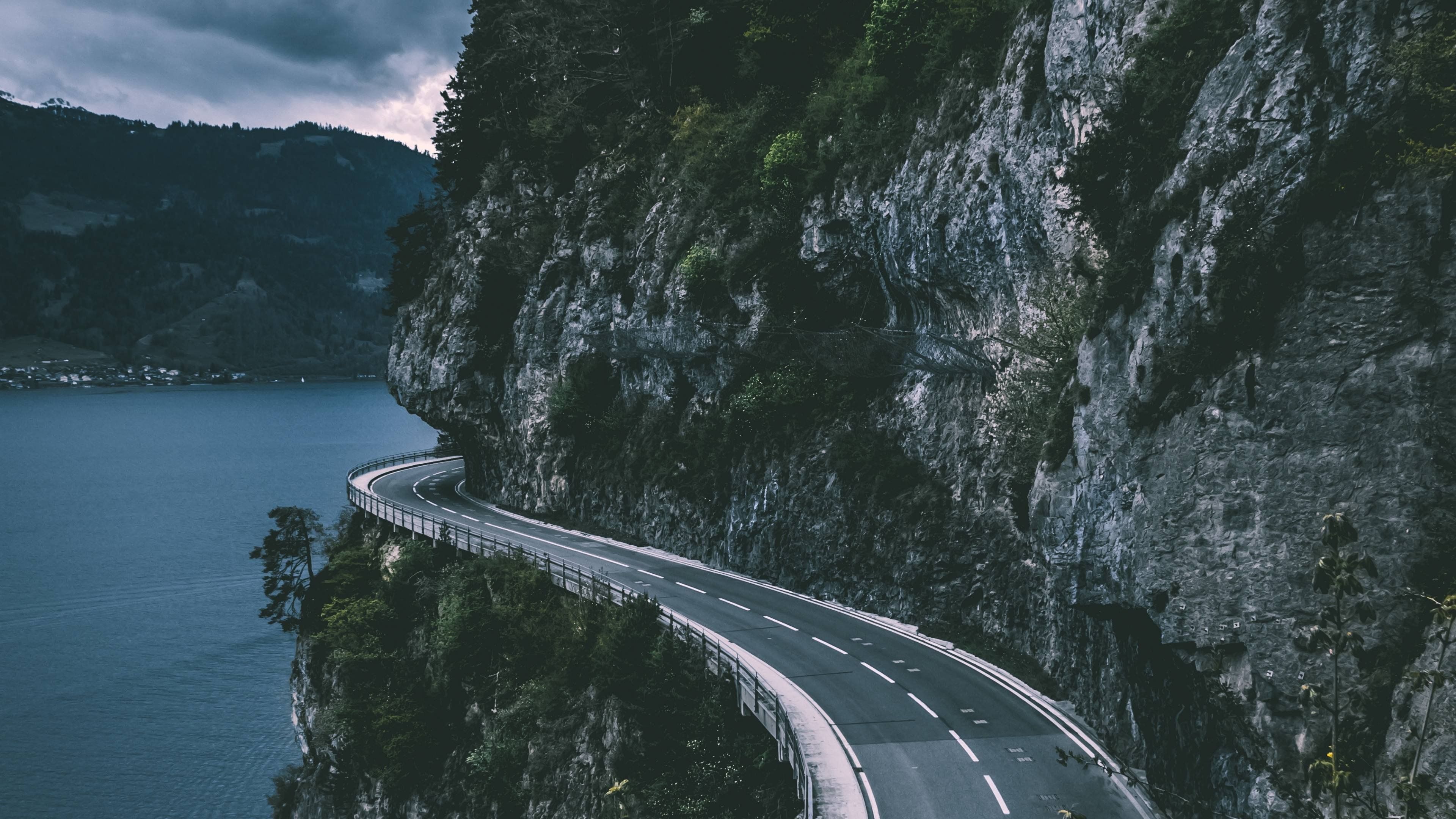 Time-Lapse Mountain Road 4K Photography Wallpapers