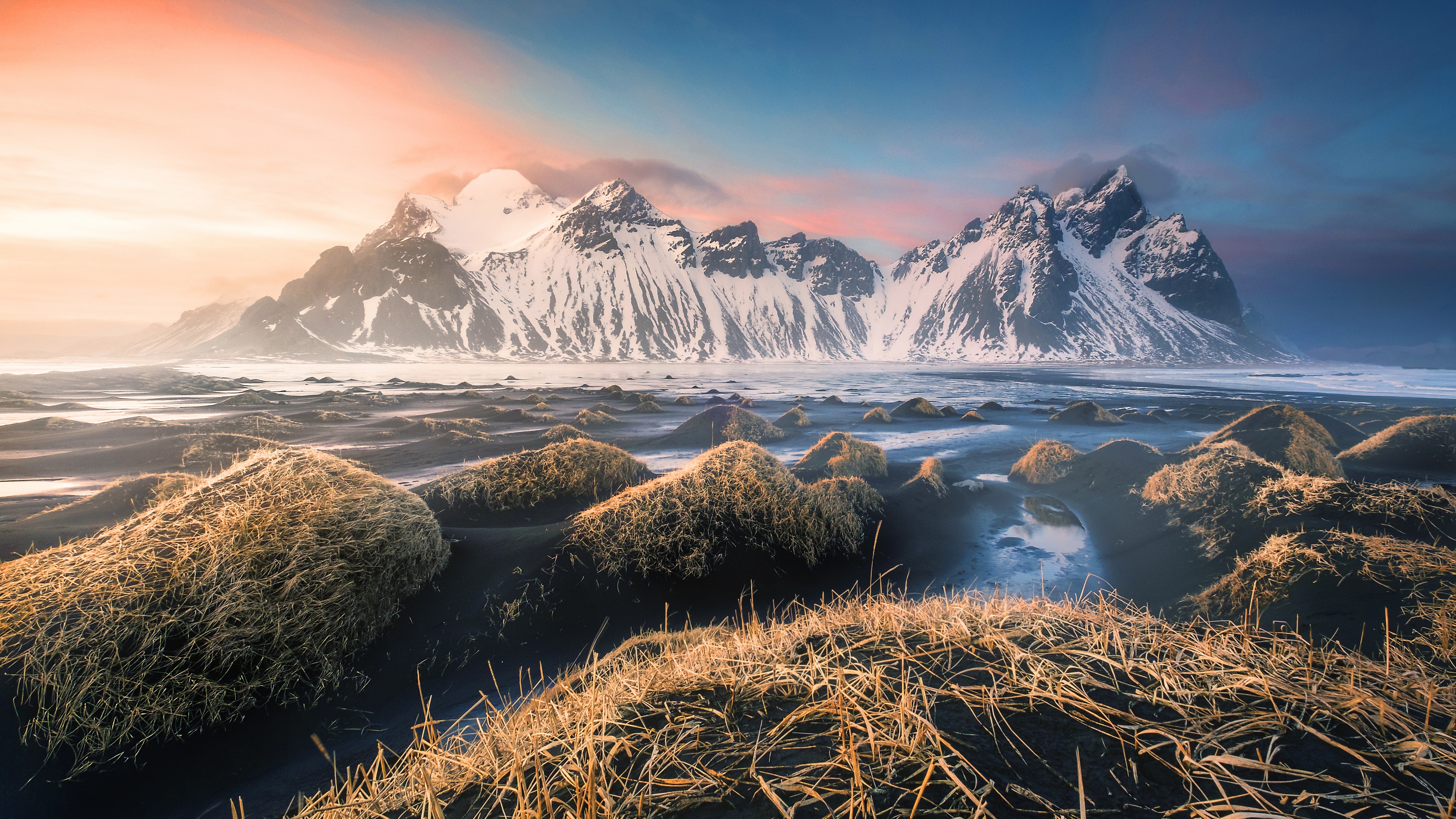 Vestrahorn 4K Ocean Wallpapers