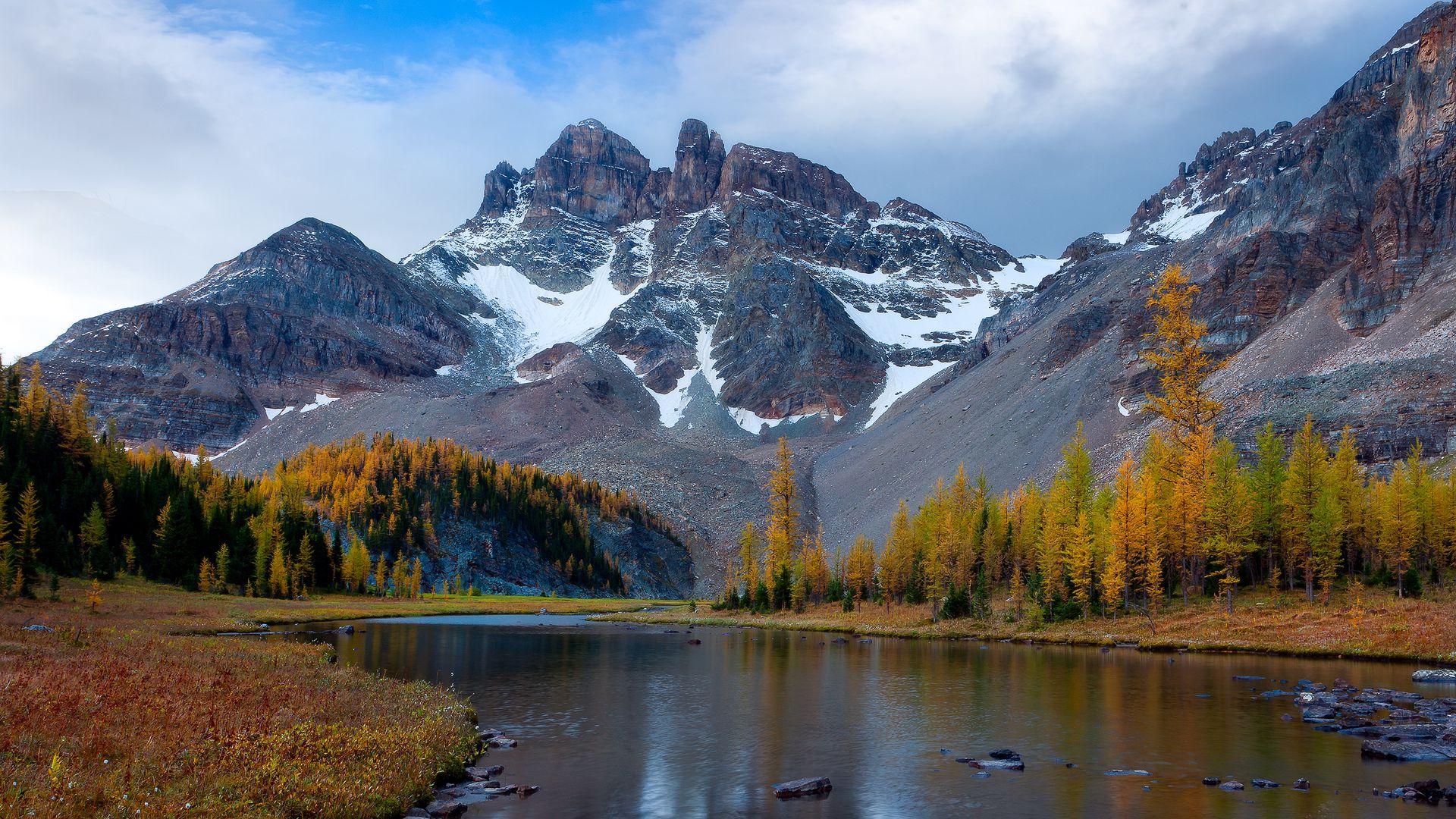 Winter Mountain And River Wallpapers