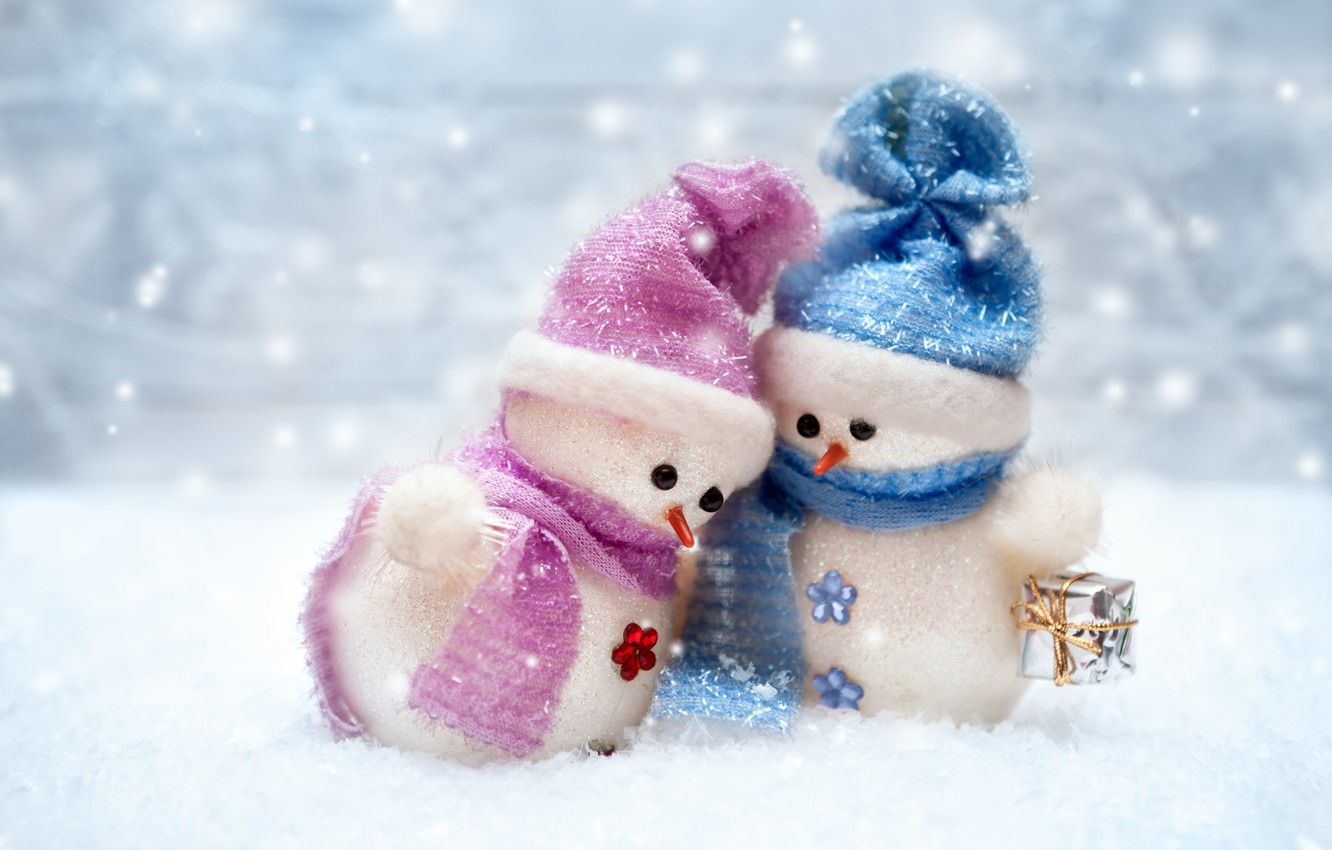 Winter Snowman Background