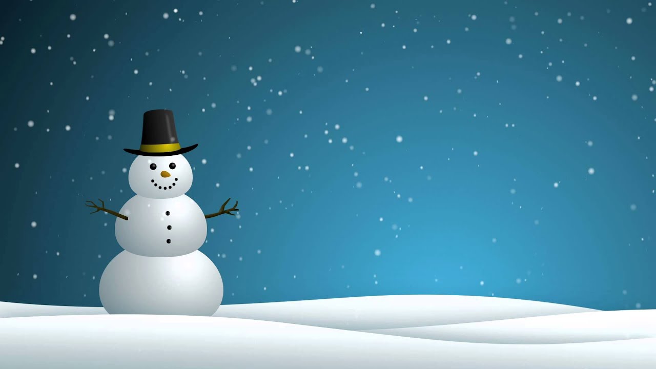 Winter Snowman Background