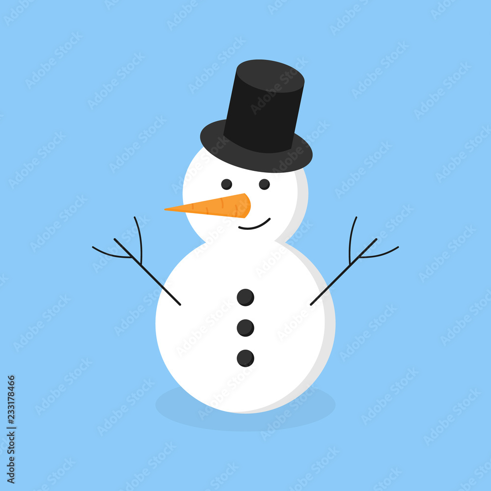 Winter Snowman Background