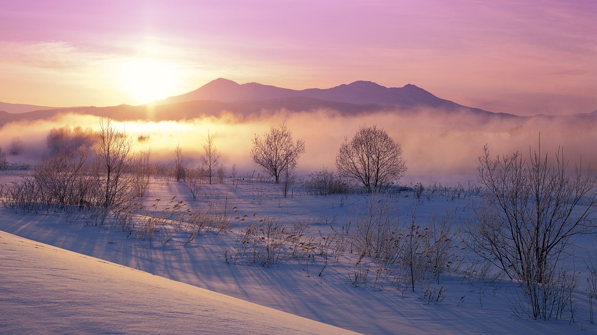 Winter Sunrise Background