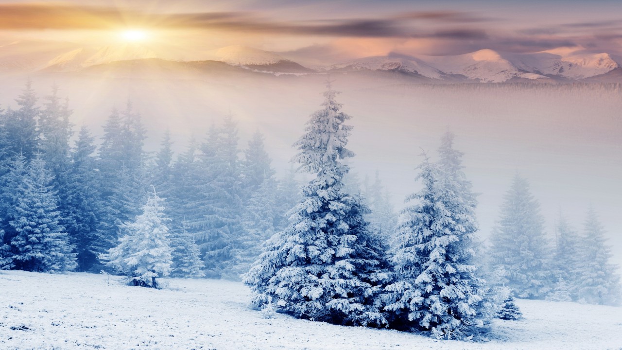 Winter Sunset Desktop Backgrounds