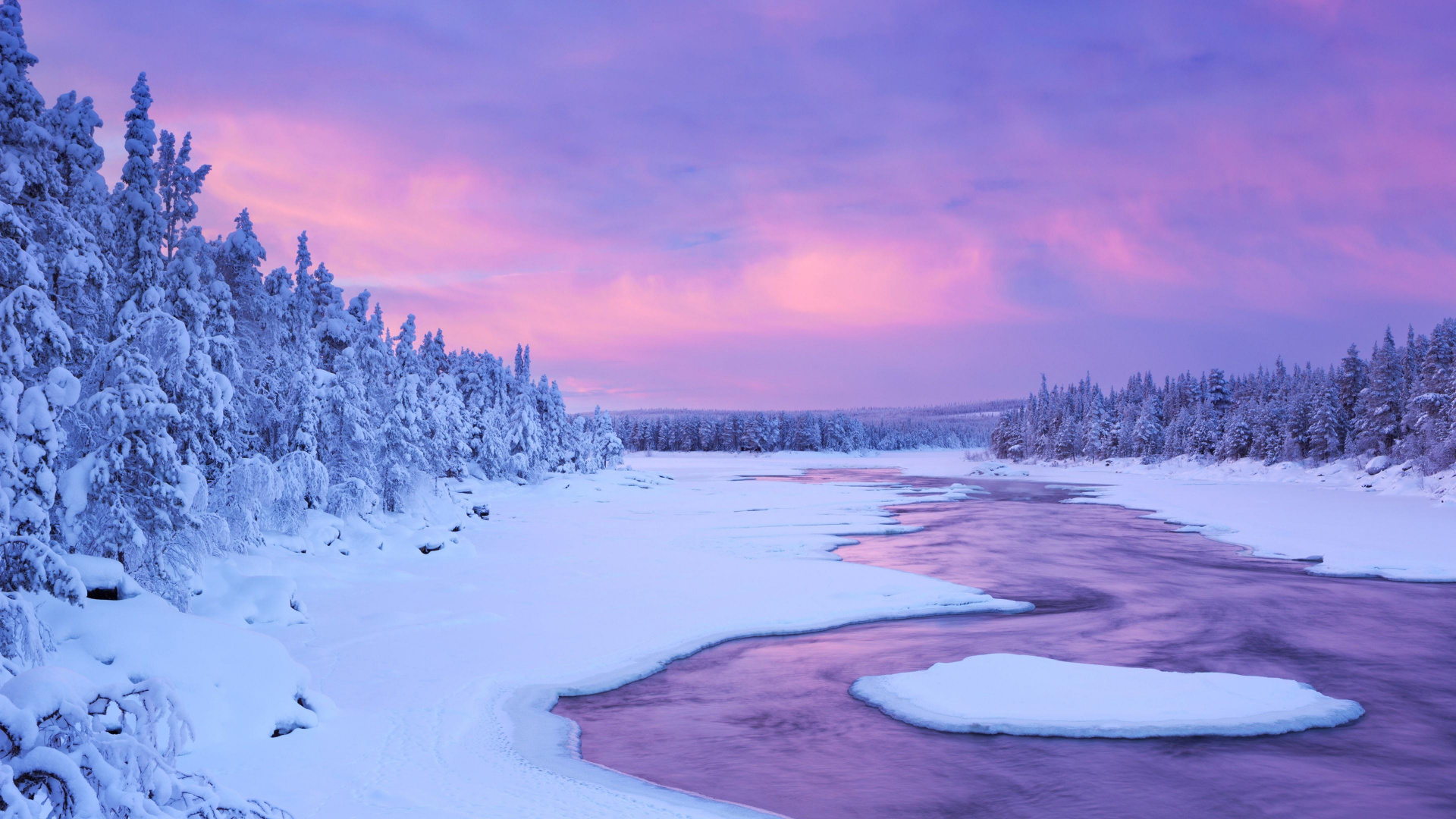 Winter Sunset Desktop Backgrounds