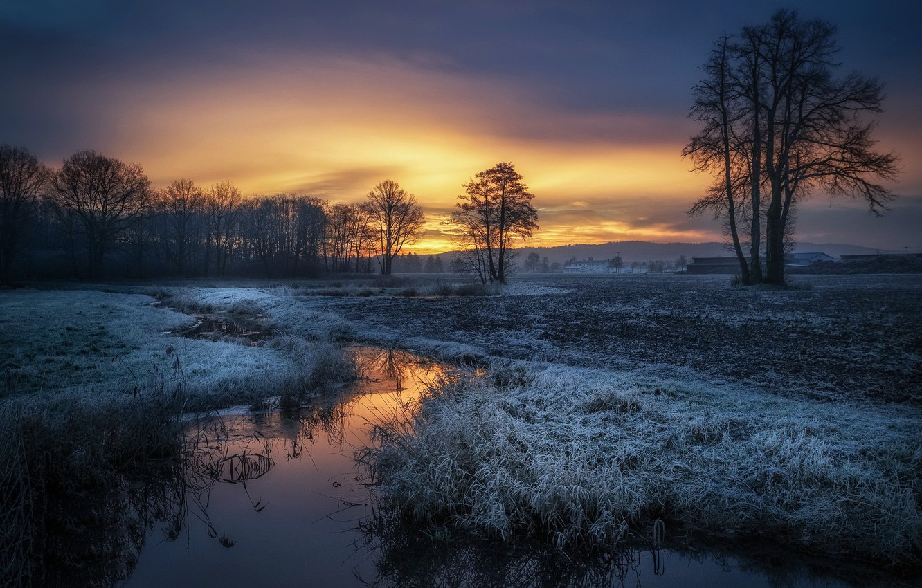 Winter Sunset Desktop Backgrounds