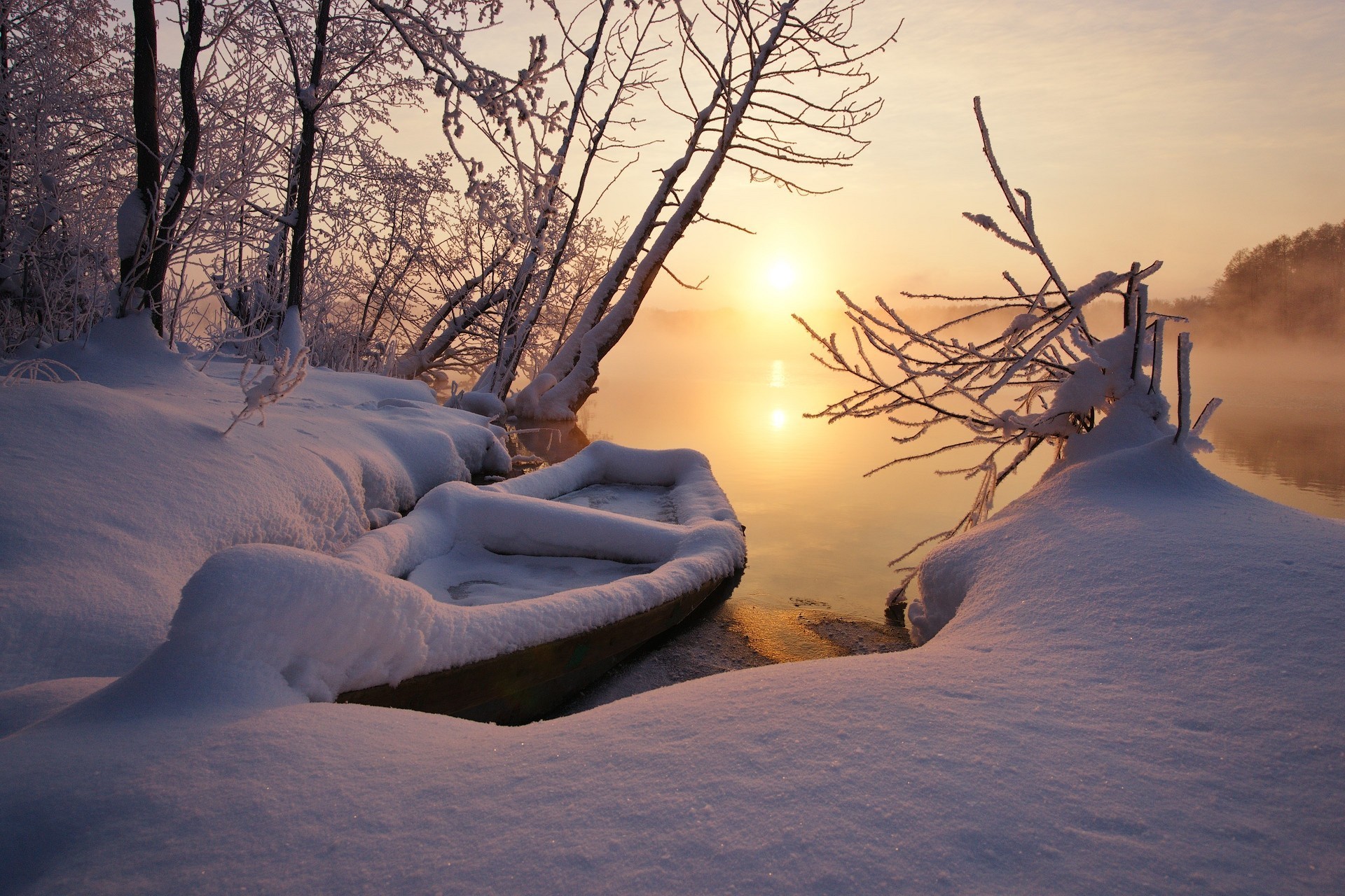 Winter Sunset Desktop Backgrounds