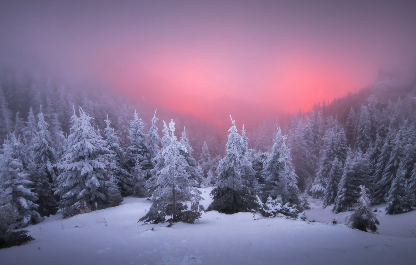 Winter Sunset Desktop Backgrounds