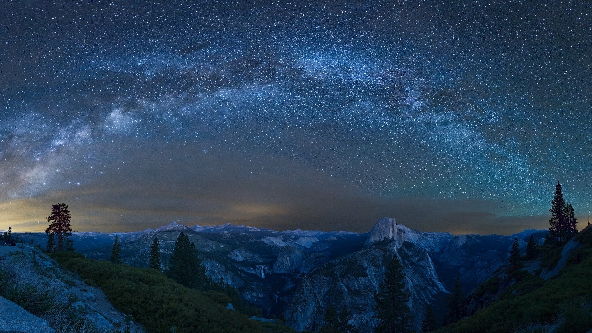 Yosemite National Park Milky Way Wallpapers