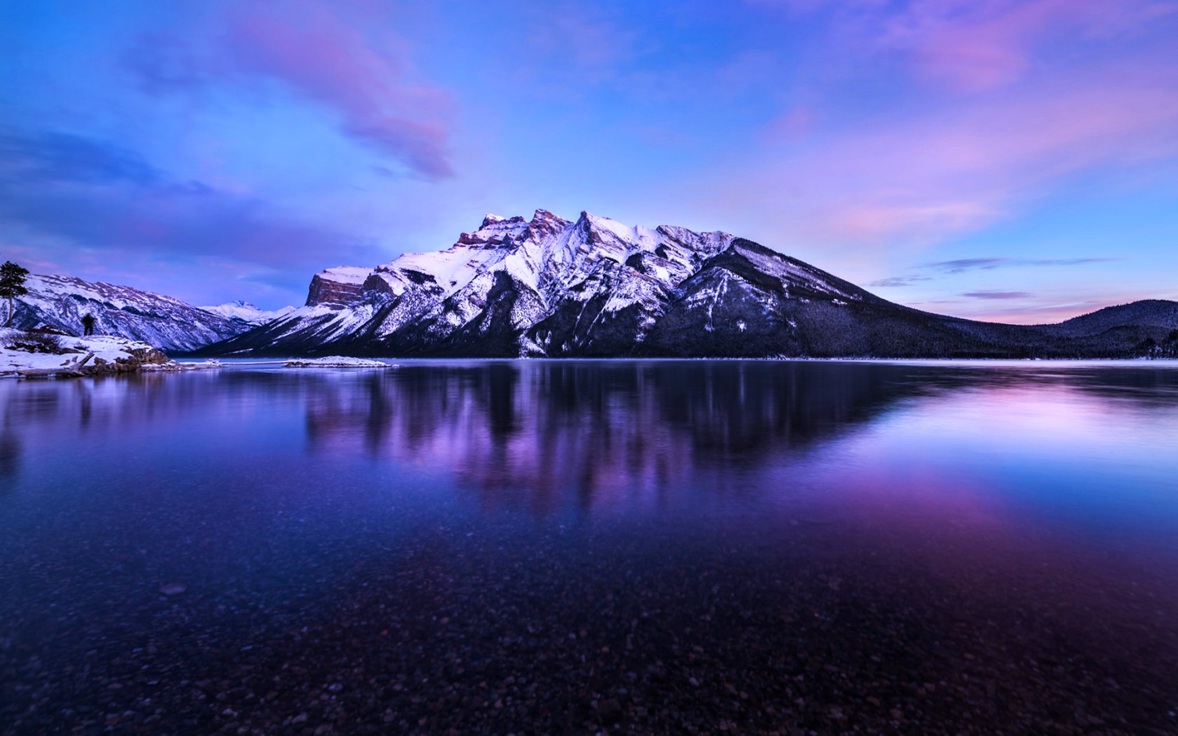 Canada Mountains View At Night Wallpapers