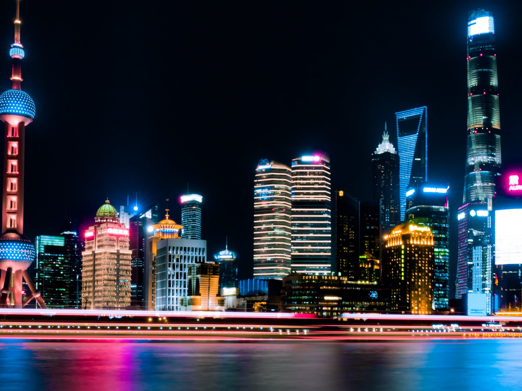 China Neon City Light Cityscape Wallpapers