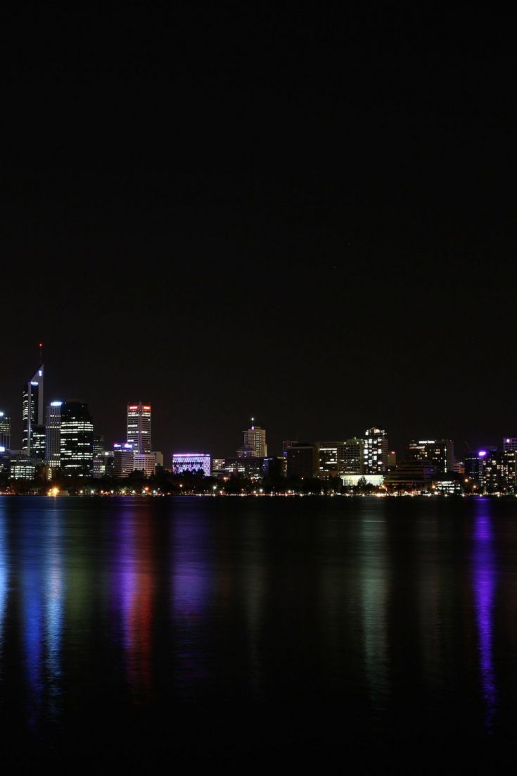 City Lights Reflection In Water Wallpapers