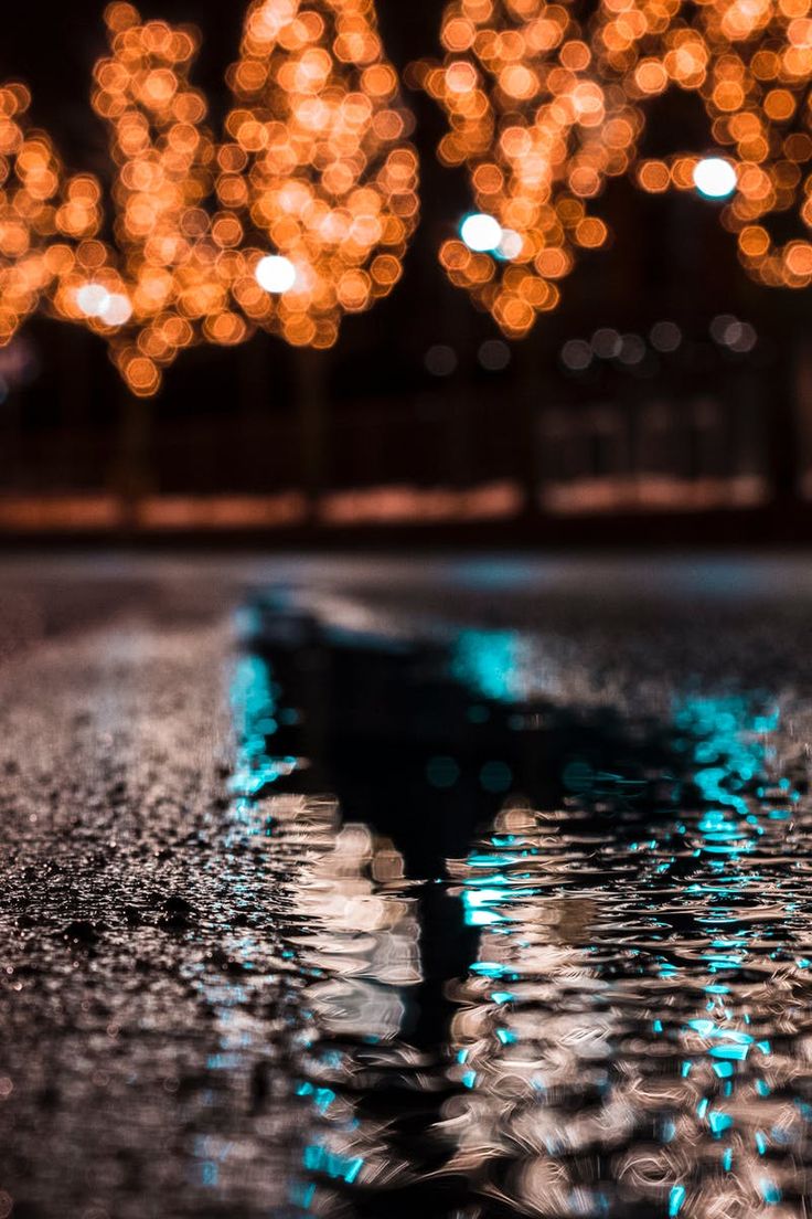 City Lights Reflection In Water Wallpapers