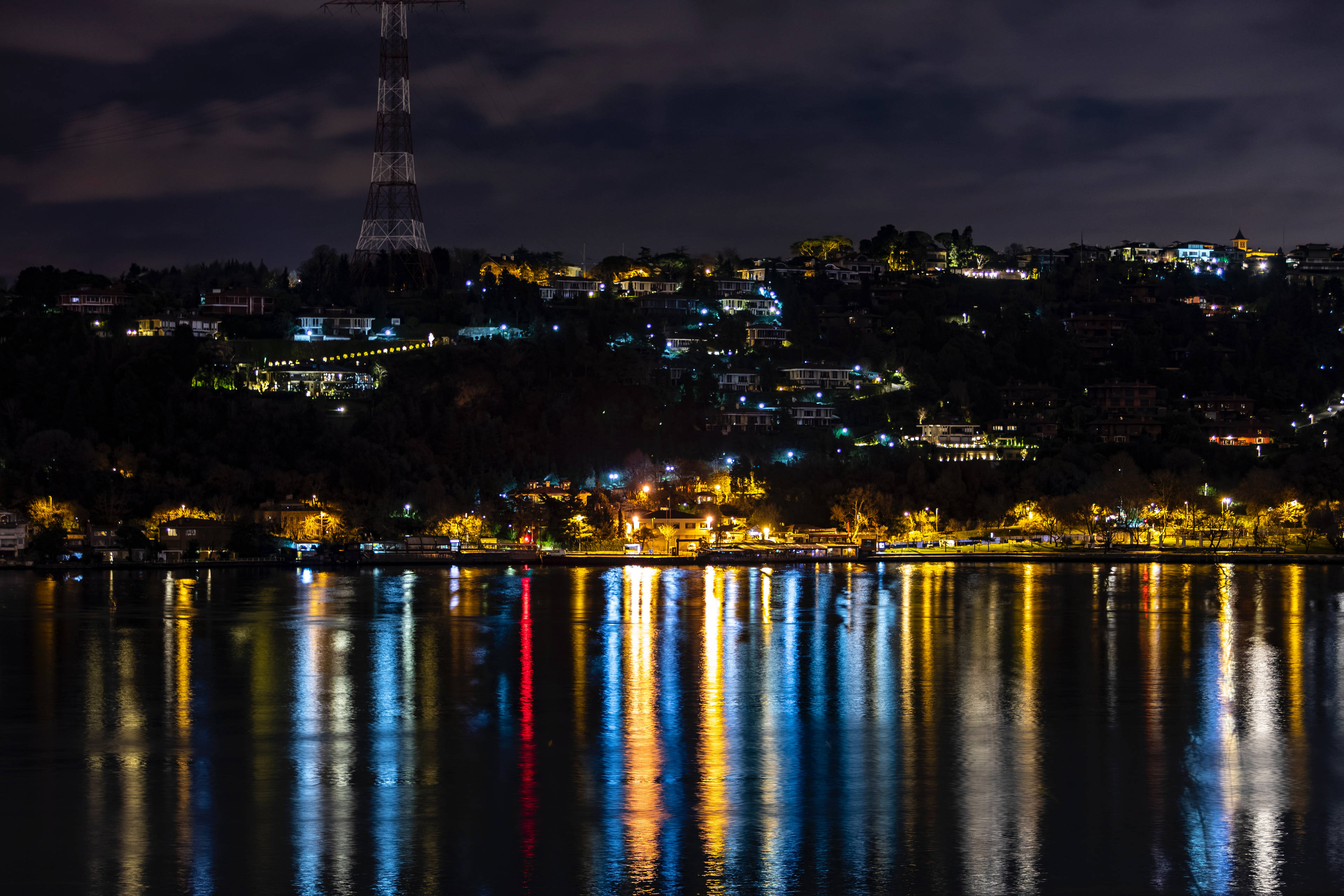 City Lights Reflection In Water Wallpapers