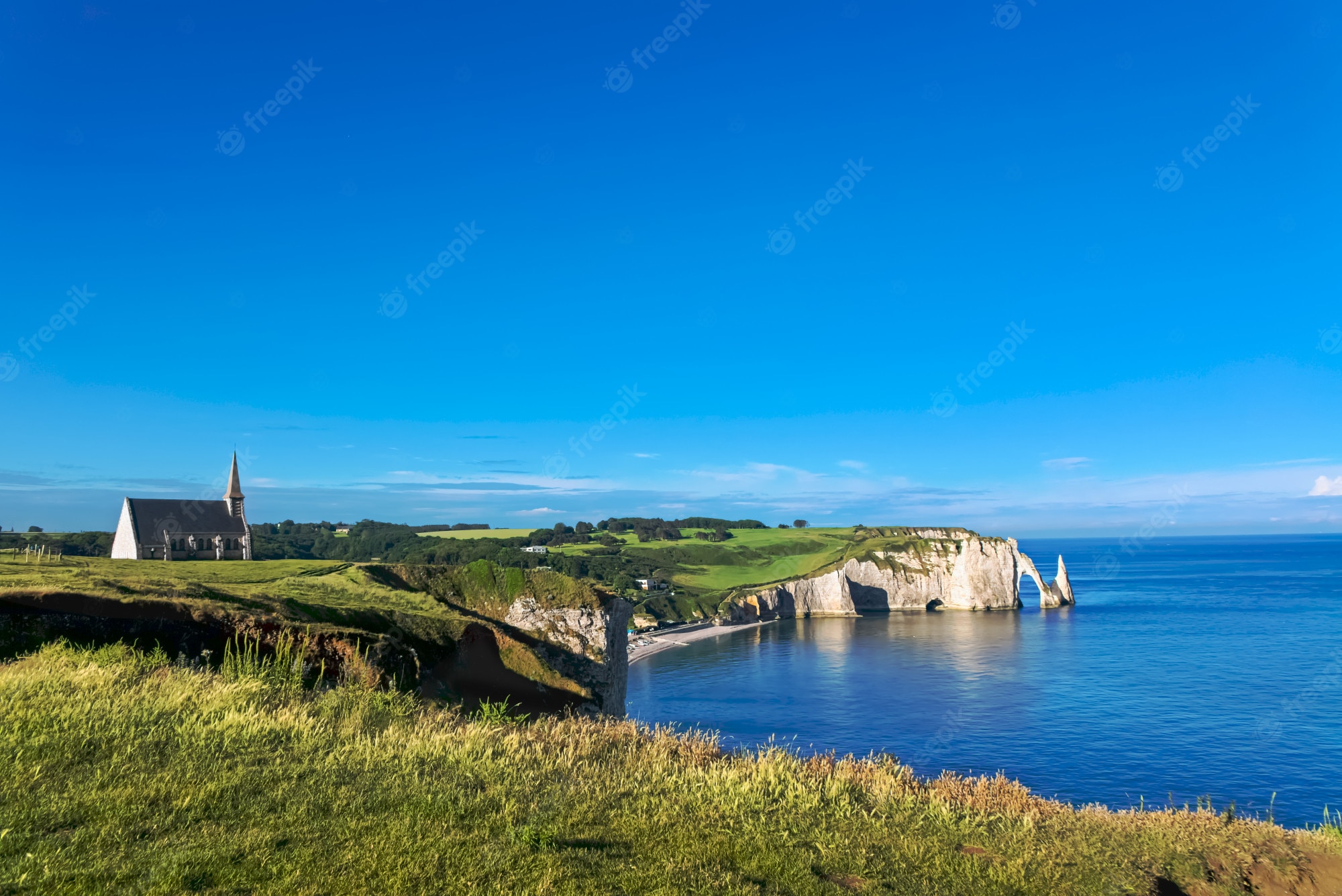 Coastline Hd Normandy Arch Wallpapers