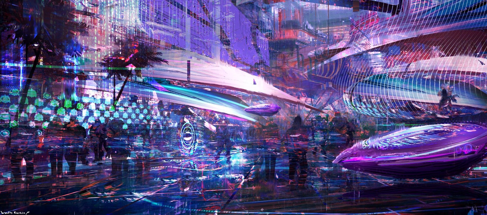 Cyberpunk Futuristic New Port City Wallpapers
