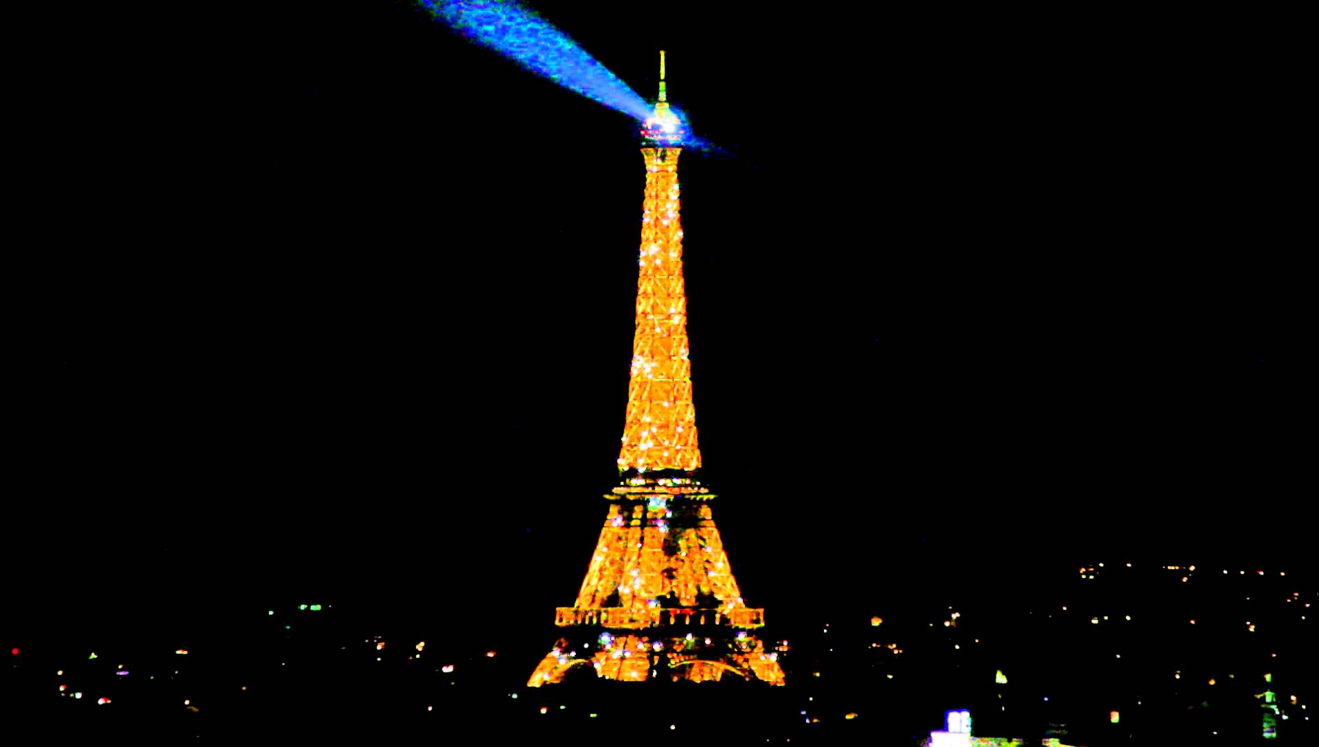 Eiffel Tower Light Show At Night Wallpapers