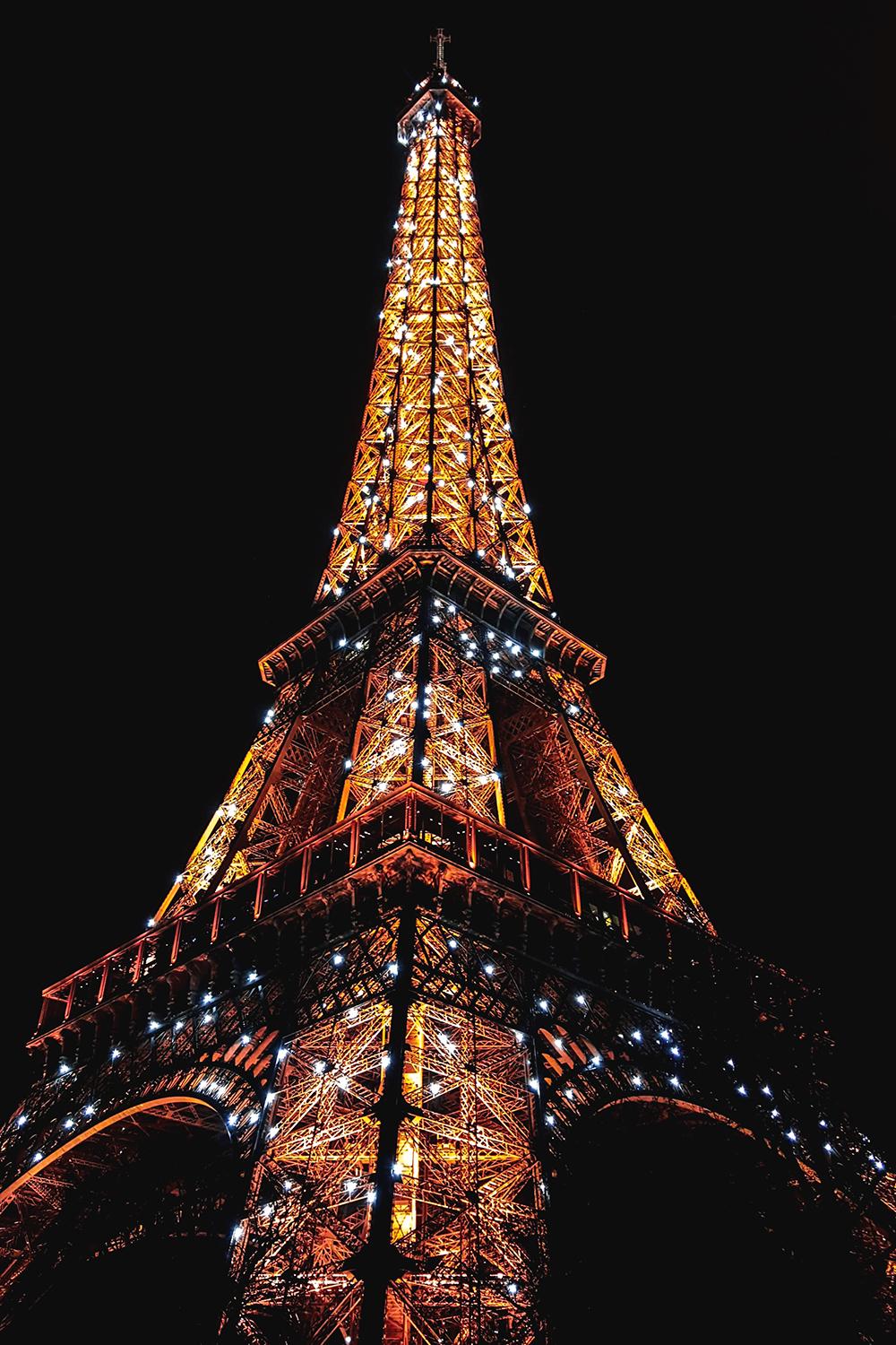 Eiffel Tower Light Show At Night Wallpapers