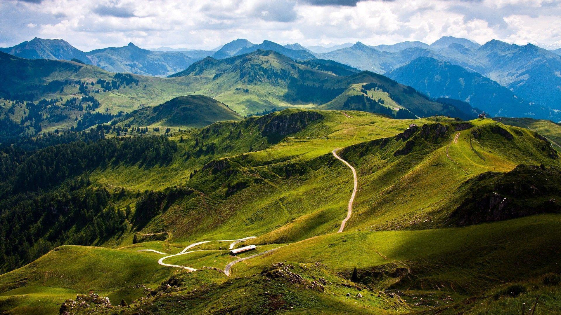 Europe In Summer Alps Mountains And Clouds Wallpapers