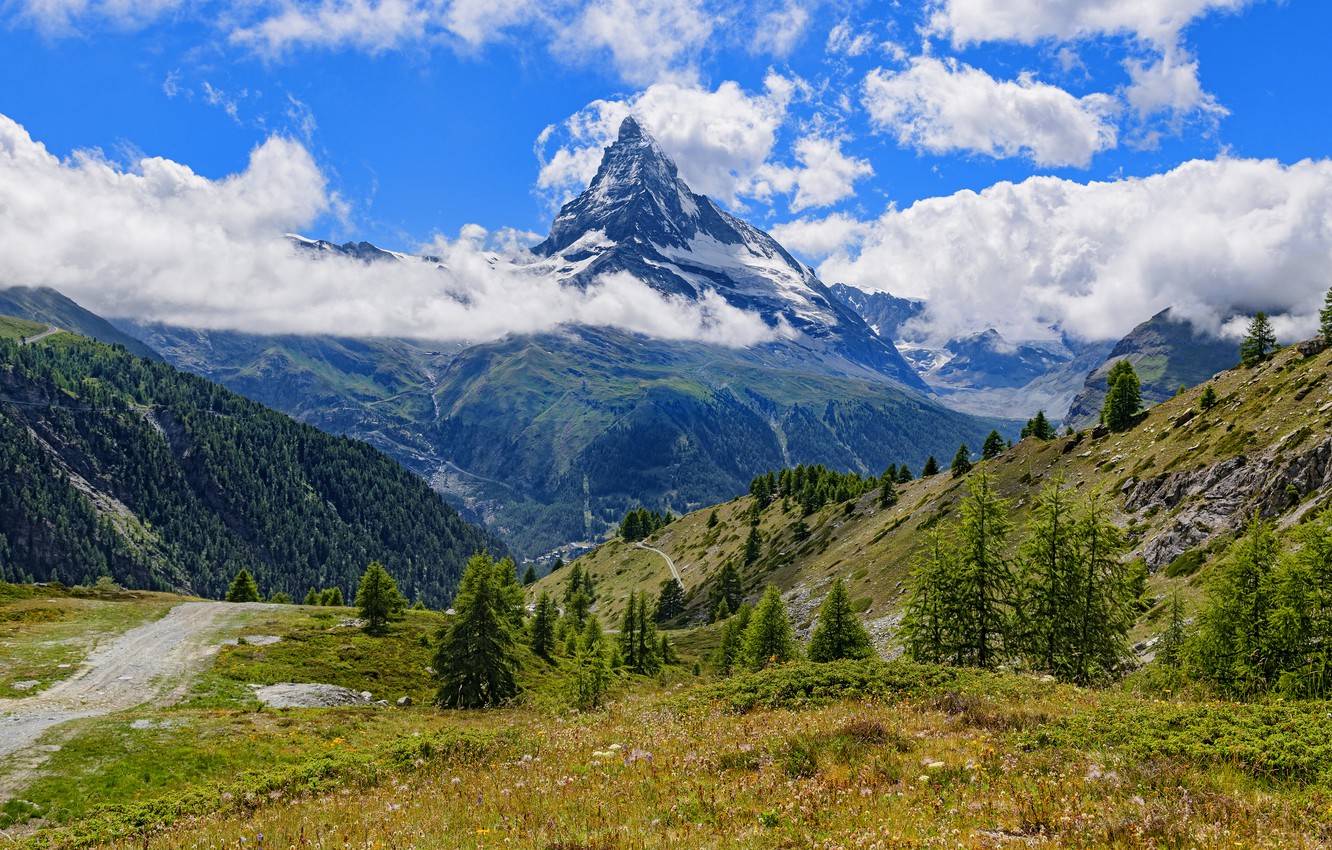 Europe In Summer Alps Mountains And Clouds Wallpapers