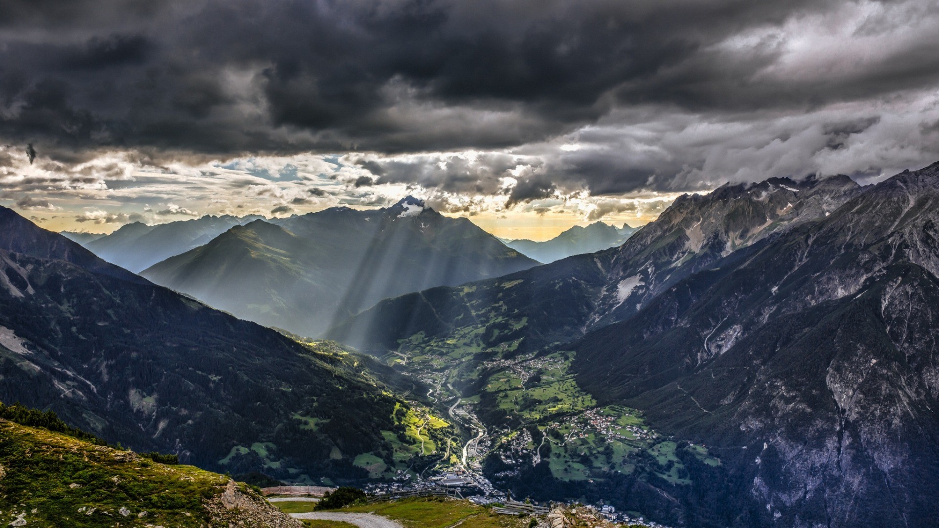 Europe In Summer Alps Mountains And Clouds Wallpapers