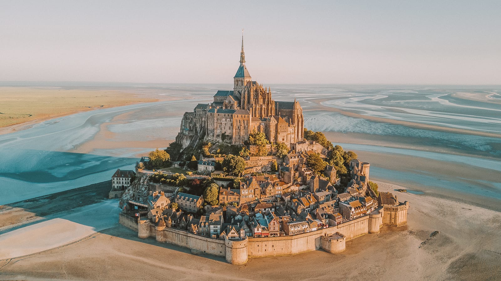 France Landscape Mont Saint-Michel Snow Wallpapers