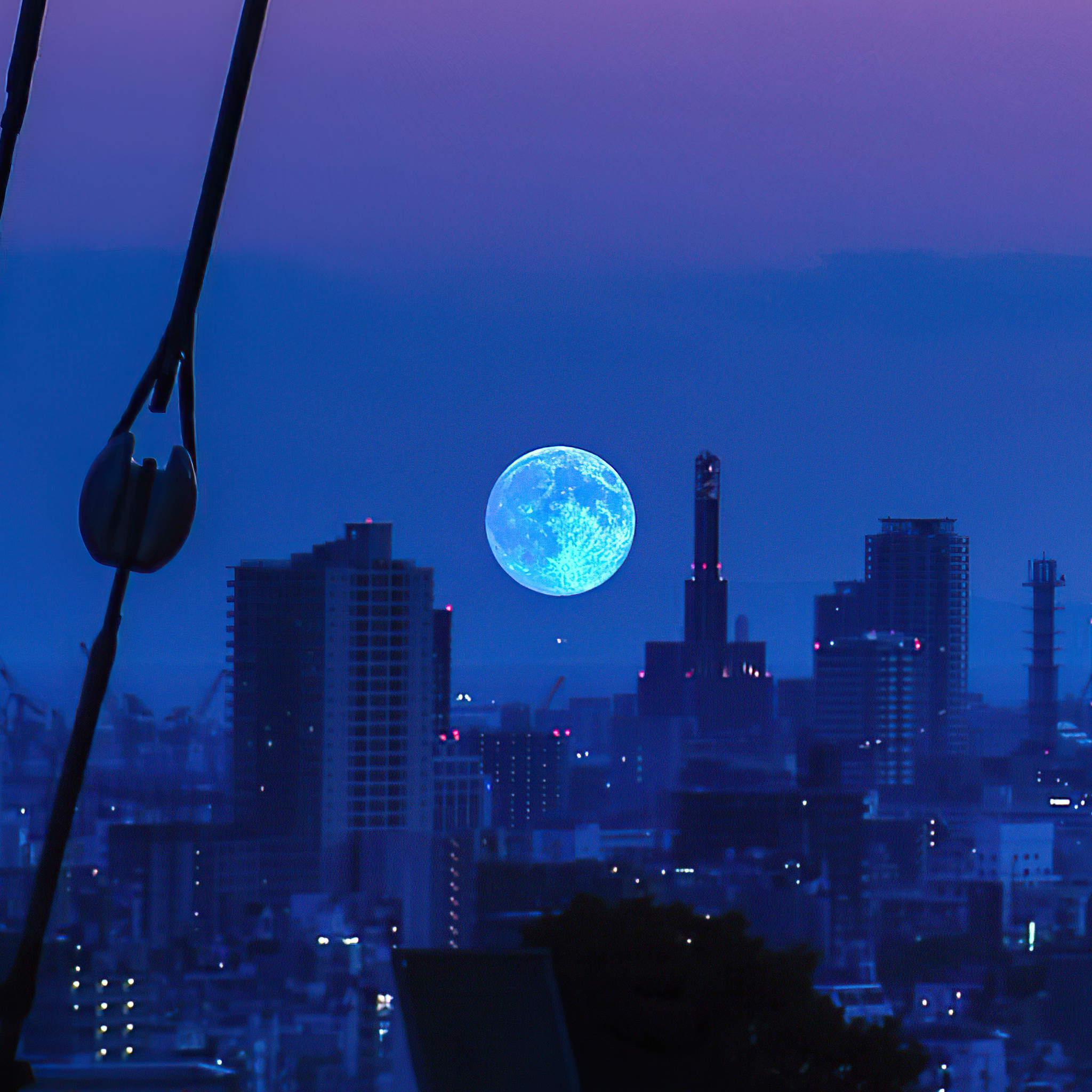 Full Moon Over Manhattan Wallpapers