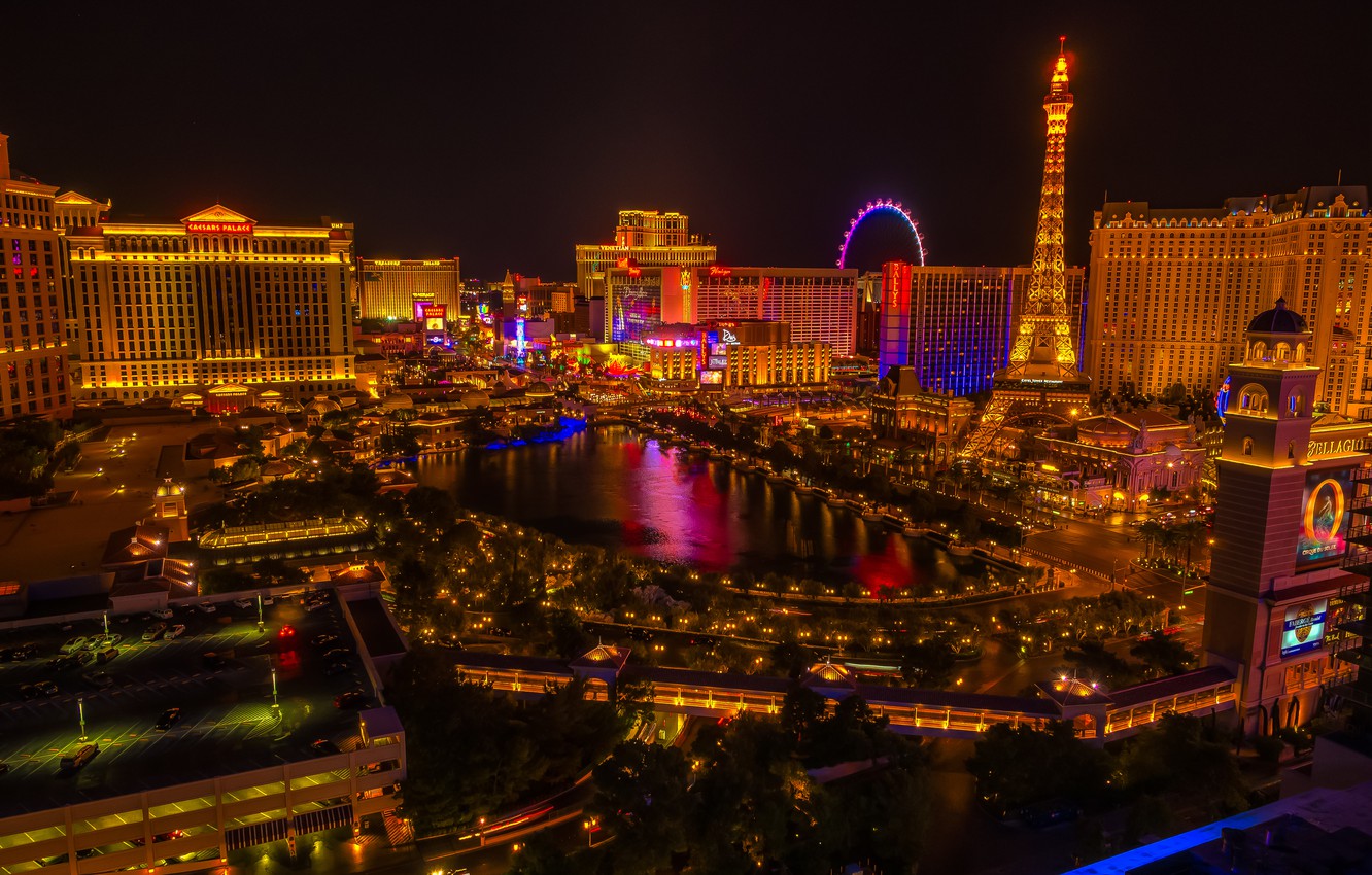 Las Vegas Buildings Lights Wallpapers