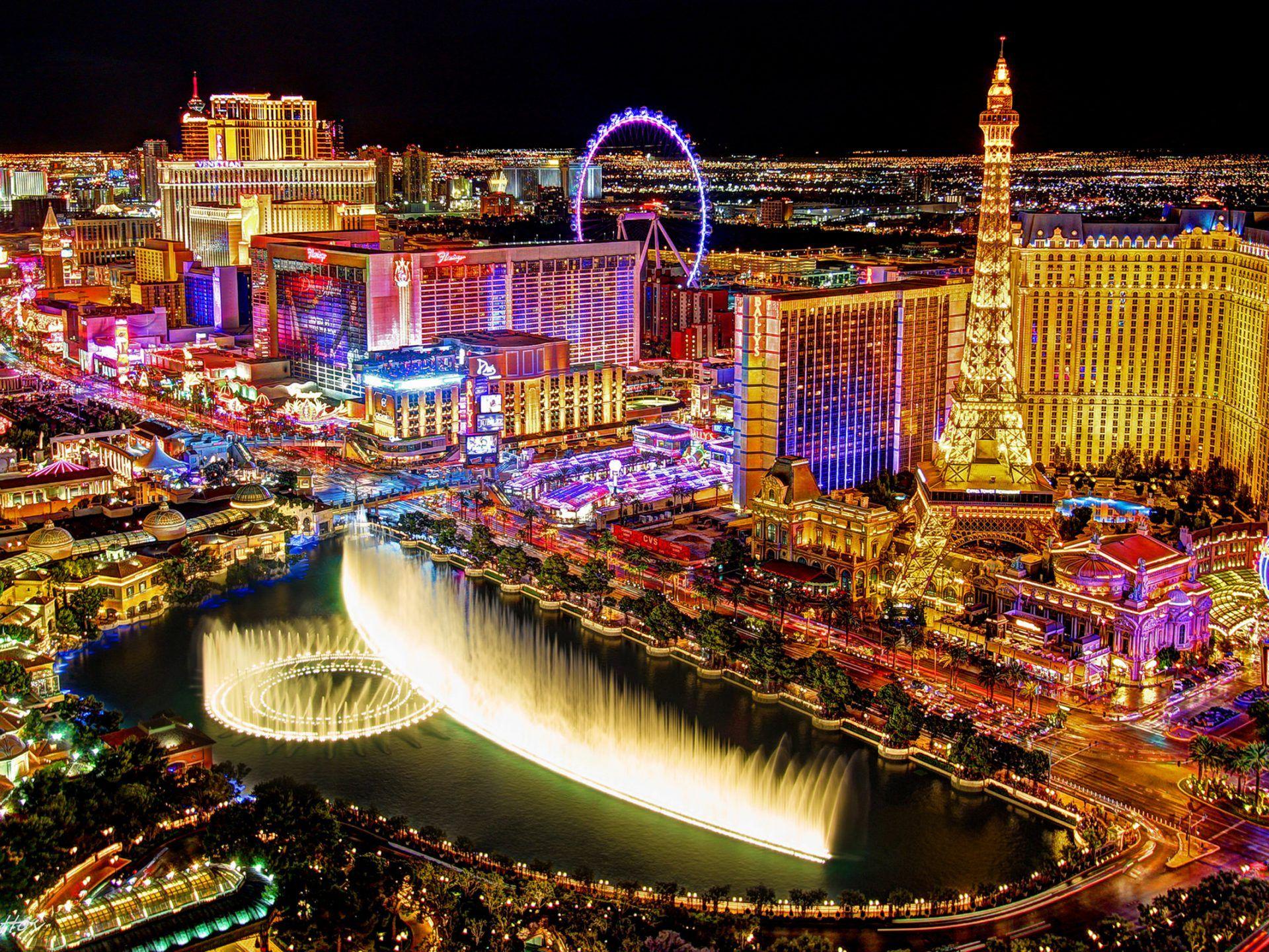 Las Vegas Buildings Lights Wallpapers