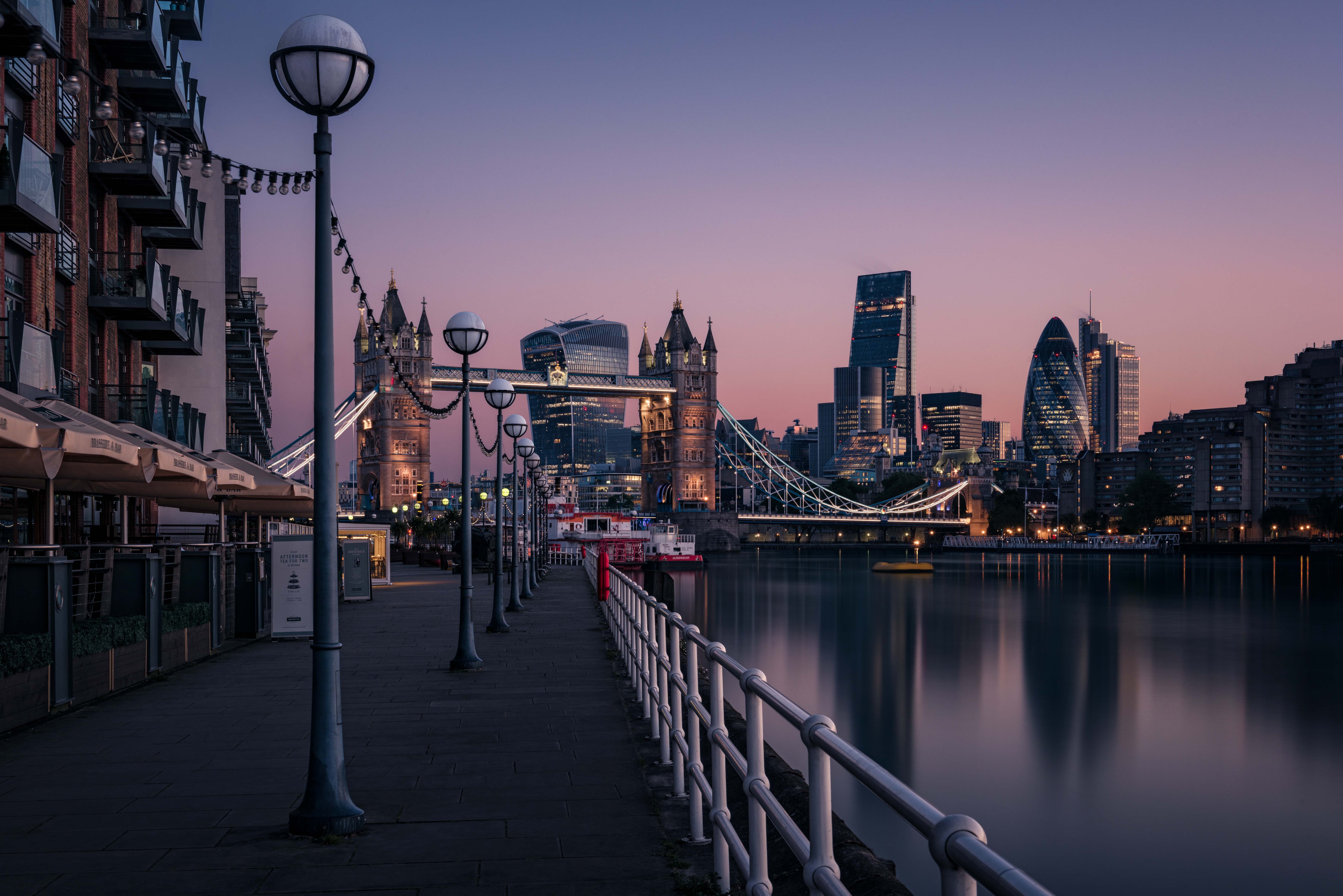 London England Tower Bridge Thames River Cityscape Urban Wallpapers