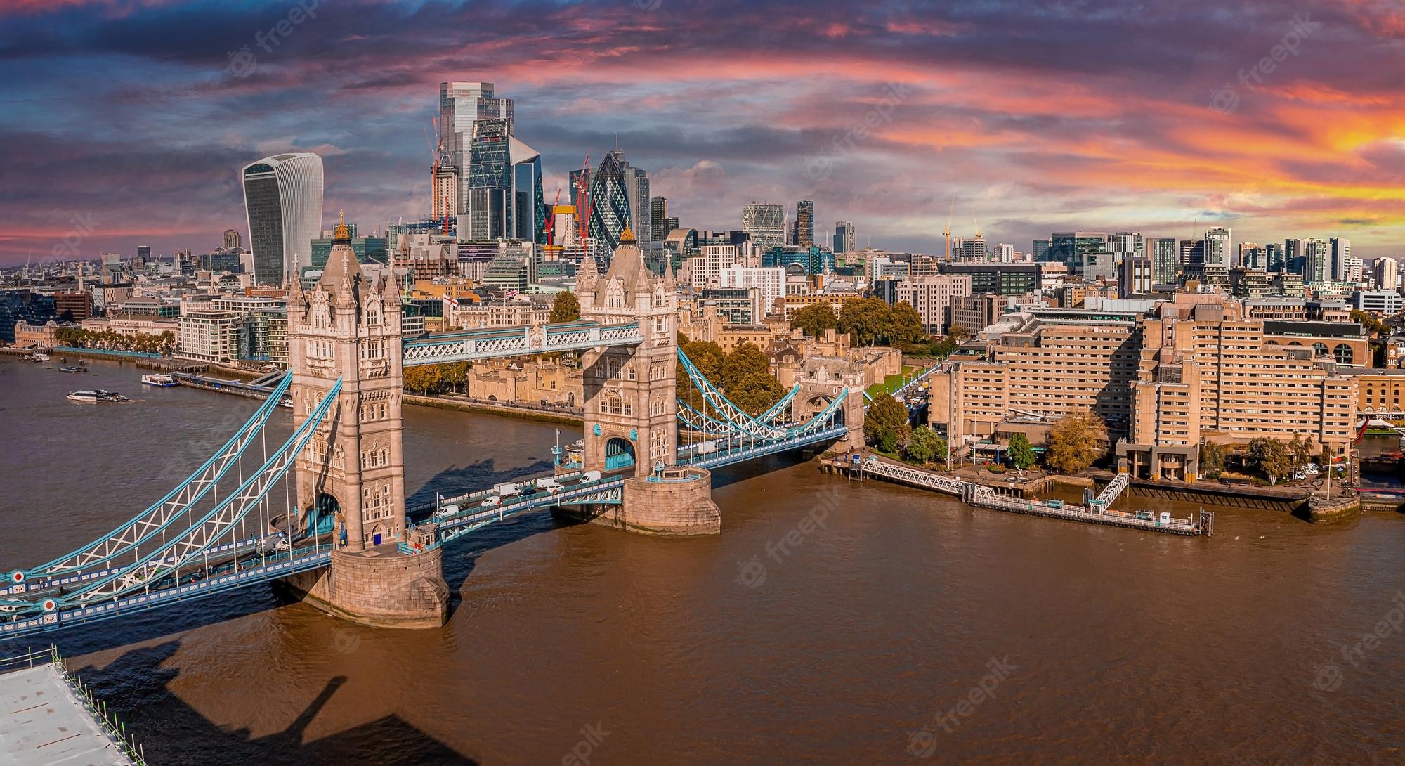 London England Tower Bridge Thames River Cityscape Urban Wallpapers