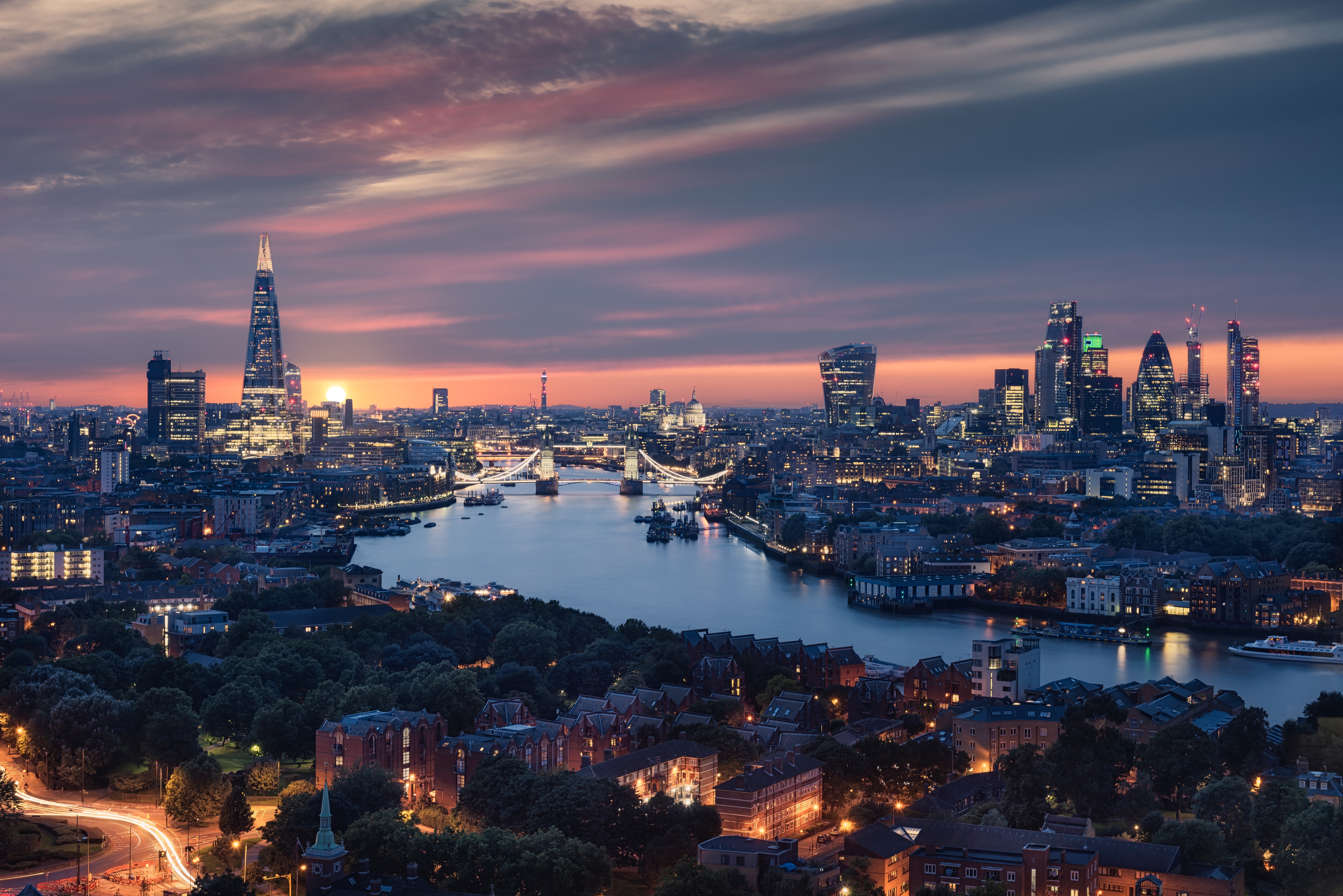 London England Tower Bridge Thames River Cityscape Urban Wallpapers