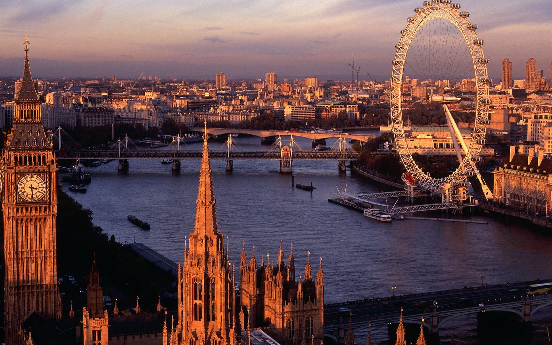 London Lights At Sunset Wallpapers