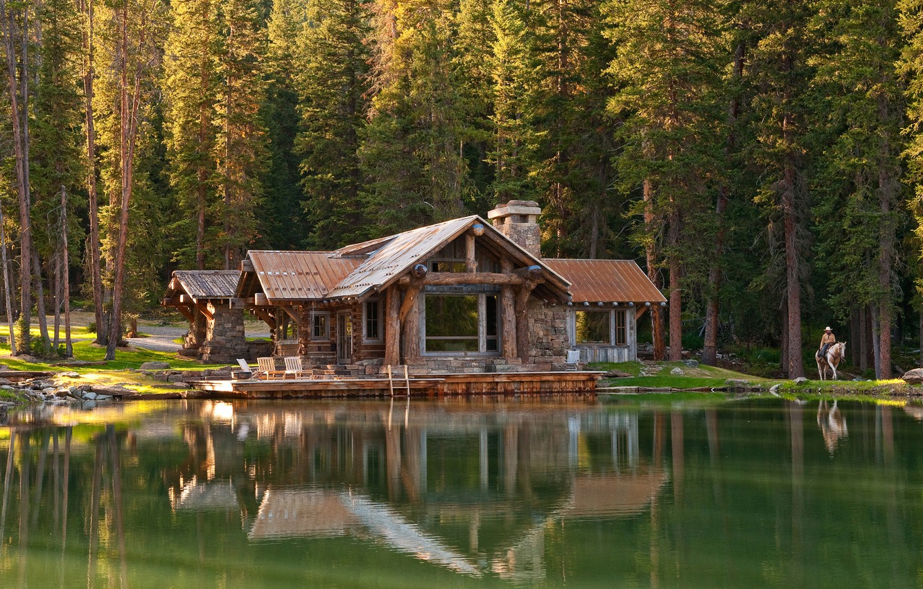 Mansion Reflection In Lake Wallpapers