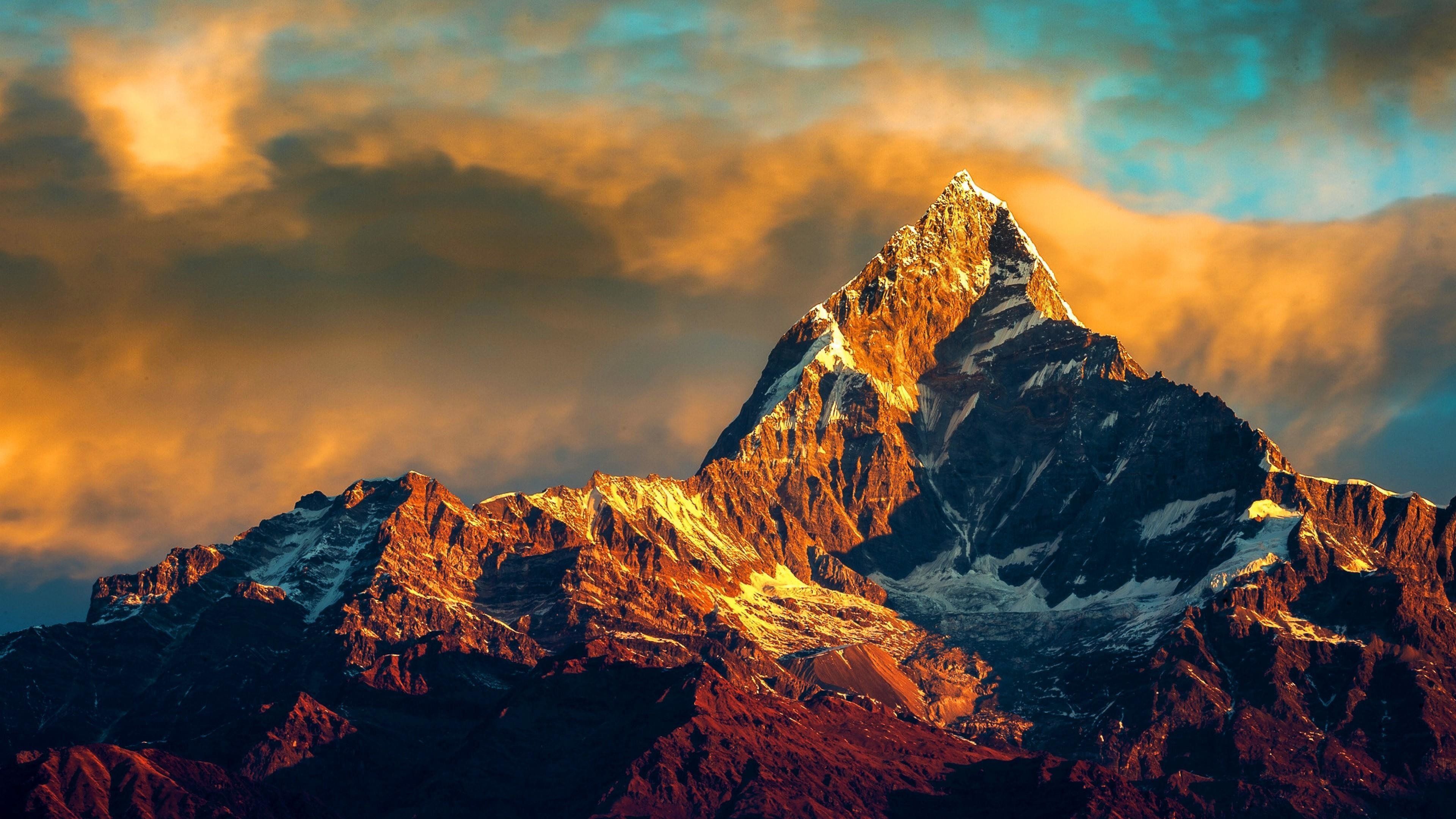 Nepal Mountains In Sunset Wallpapers