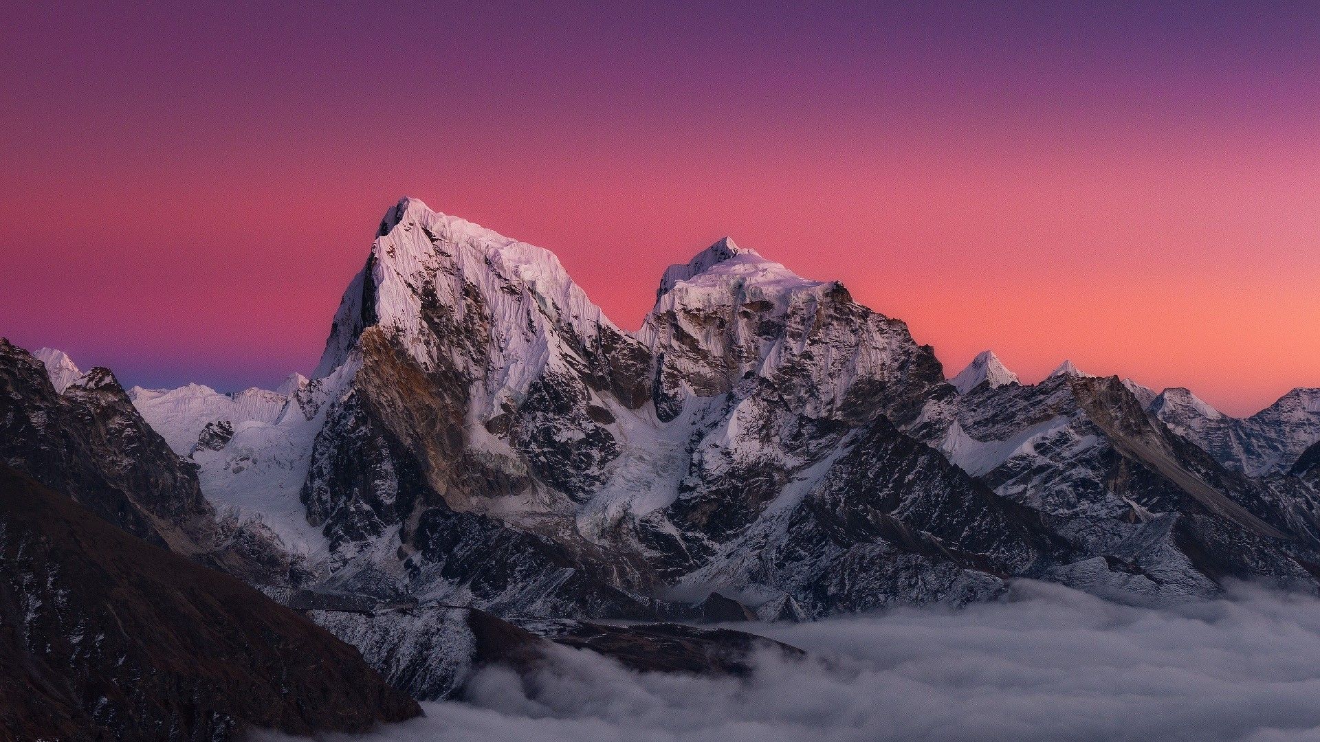 Nepal Mountains In Sunset Wallpapers