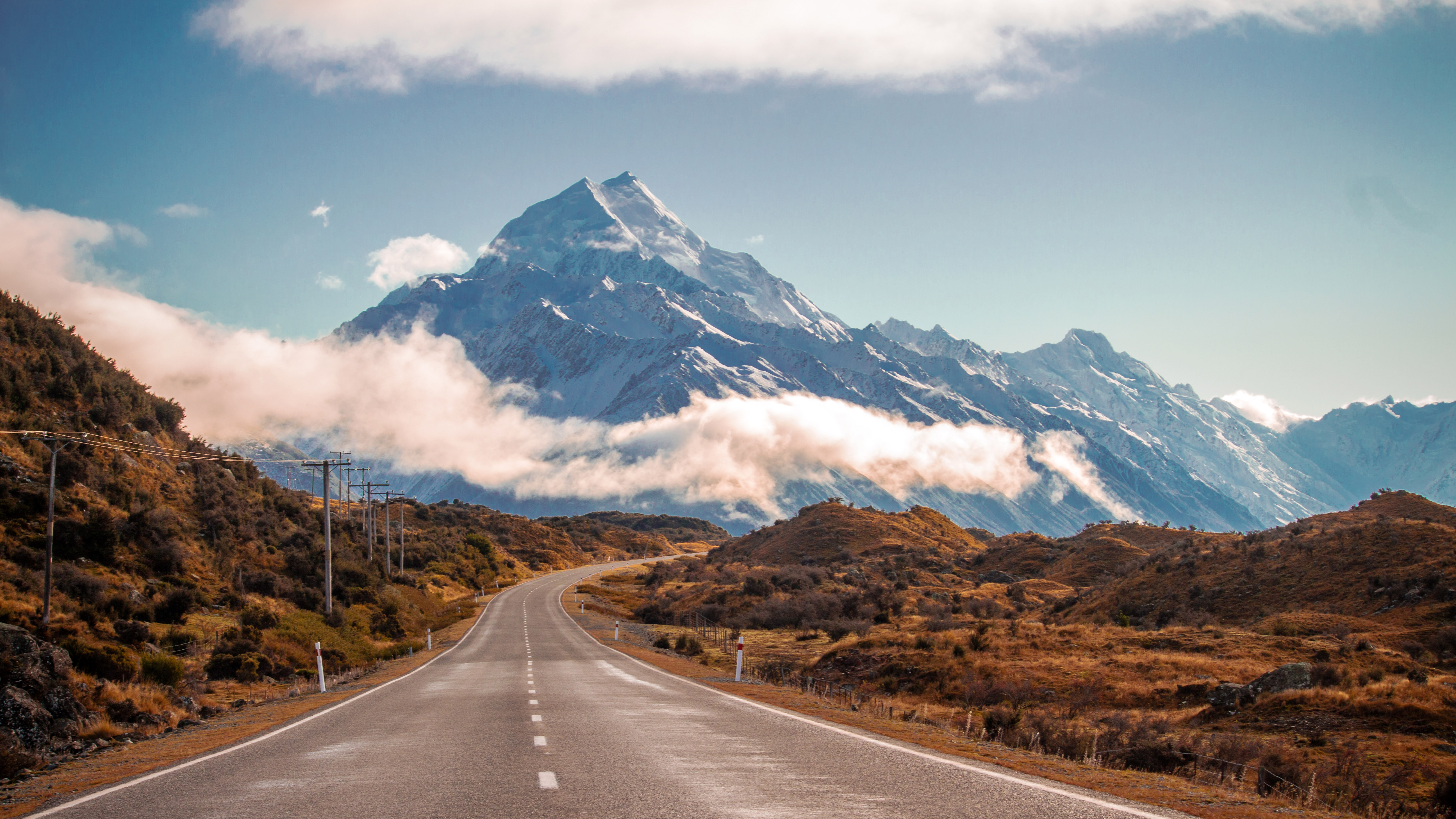 New Zealand Landscape Road Wallpapers