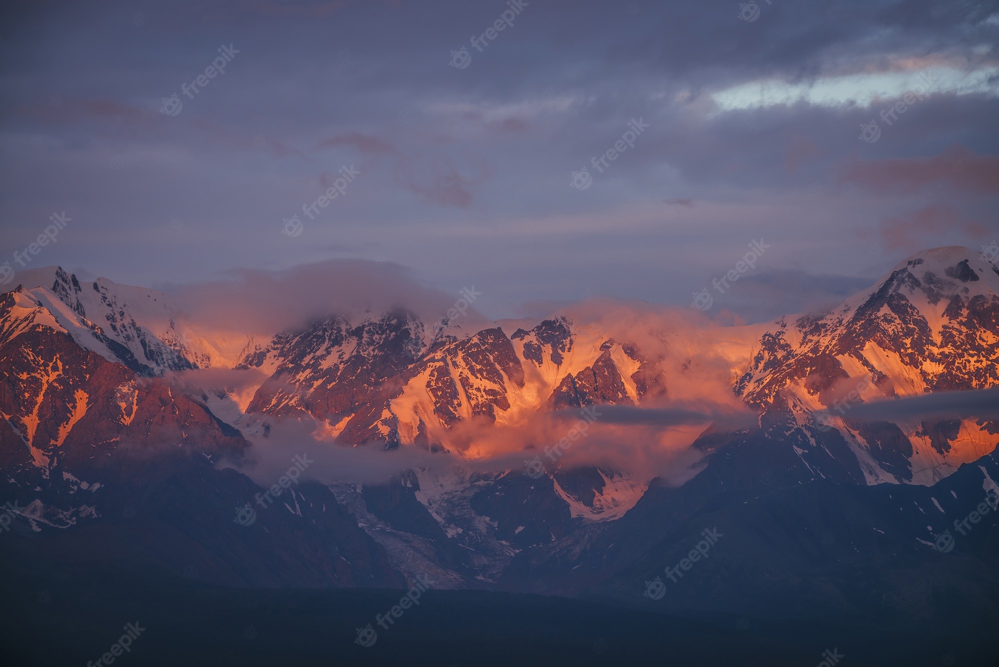 New Zealand Orange Mountain Sunset Wallpapers